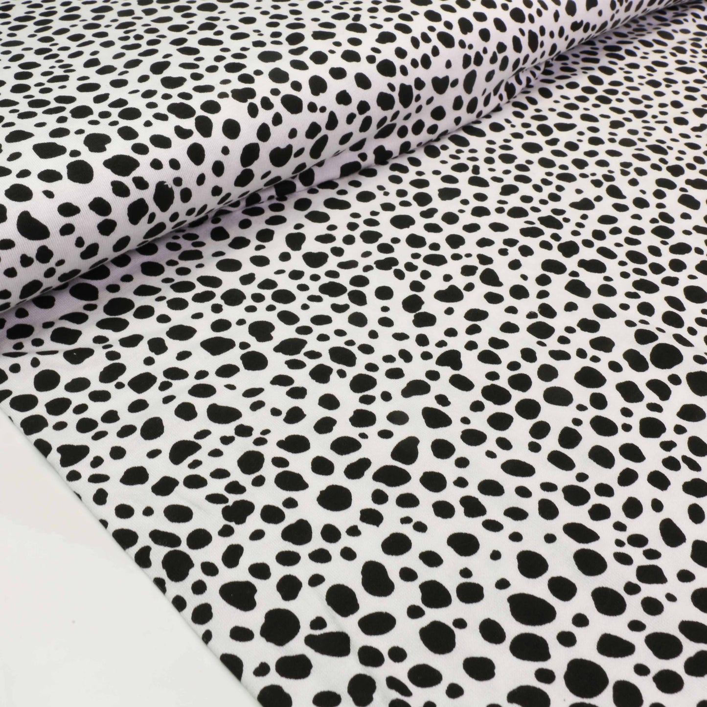 Viscose Jersey Fabric - White, black