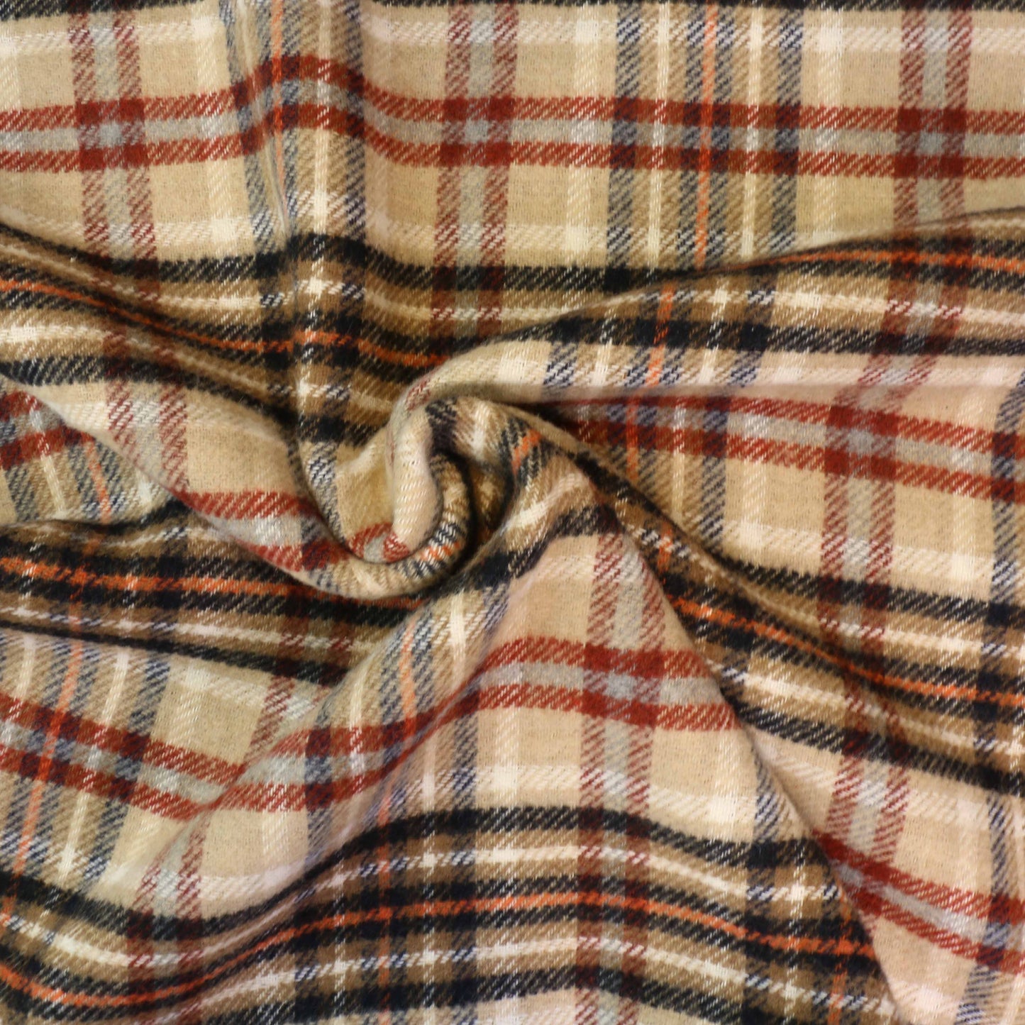 Reversible Wool Coating - Beige, Brown, Green