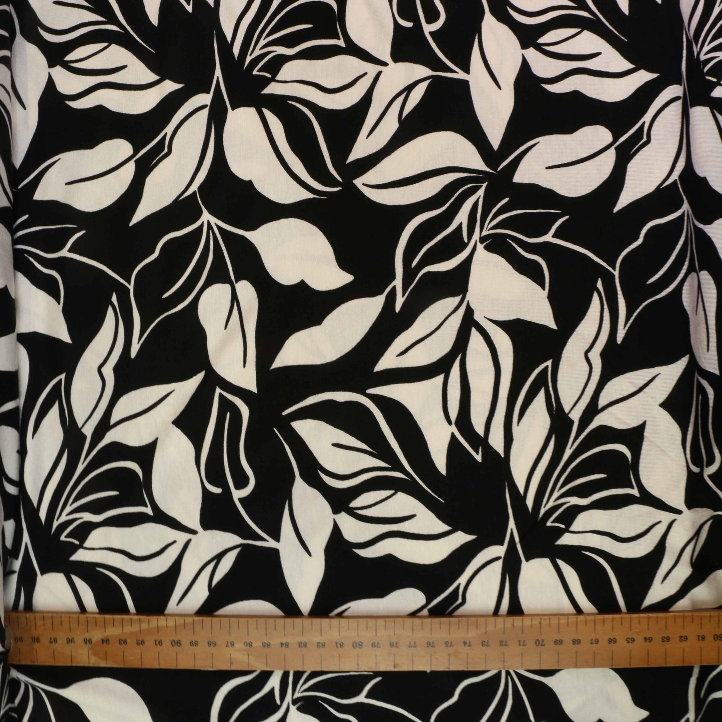 Viscose Jersey Fabric - Black, white