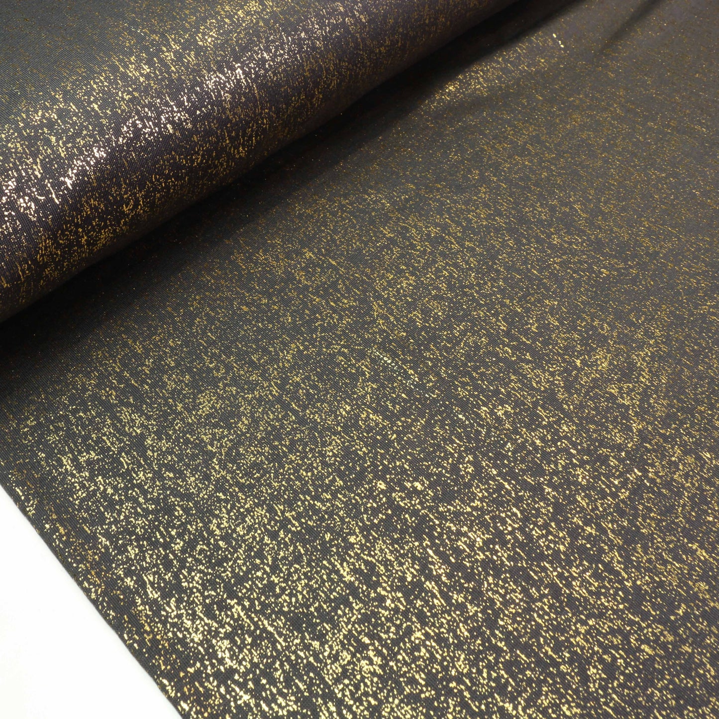 Viscose Jersey Fabric - Grey, gold