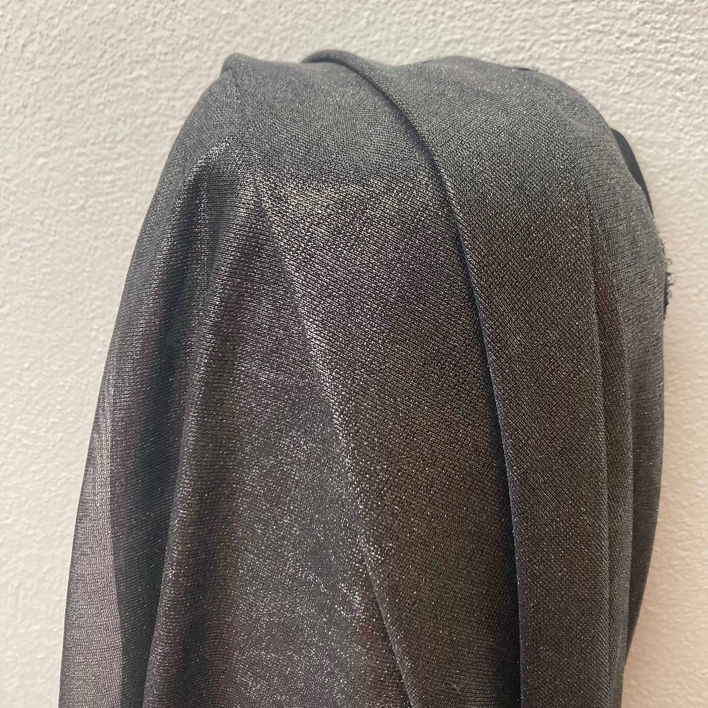 Chiffon Jersey Fabric - Silver & black
