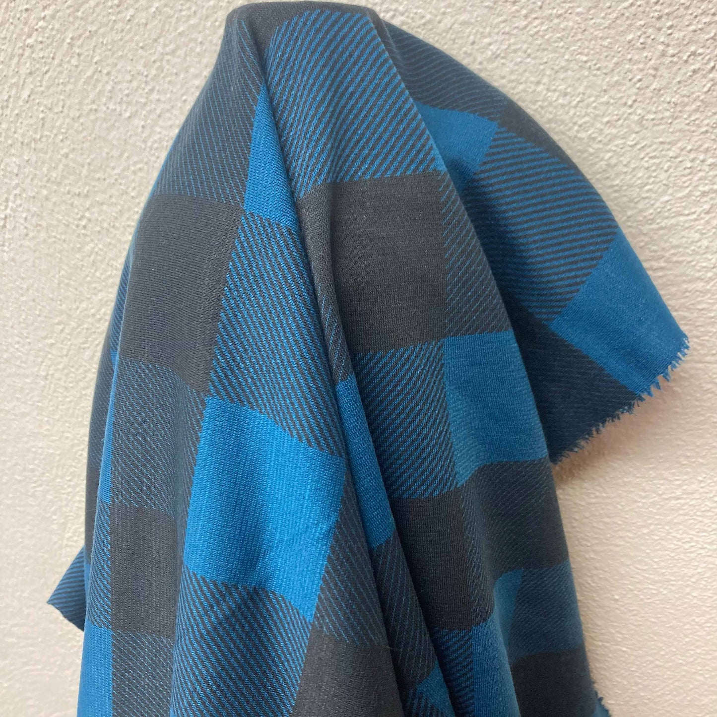 Ponte Roma Fabric - Turquoise and black *