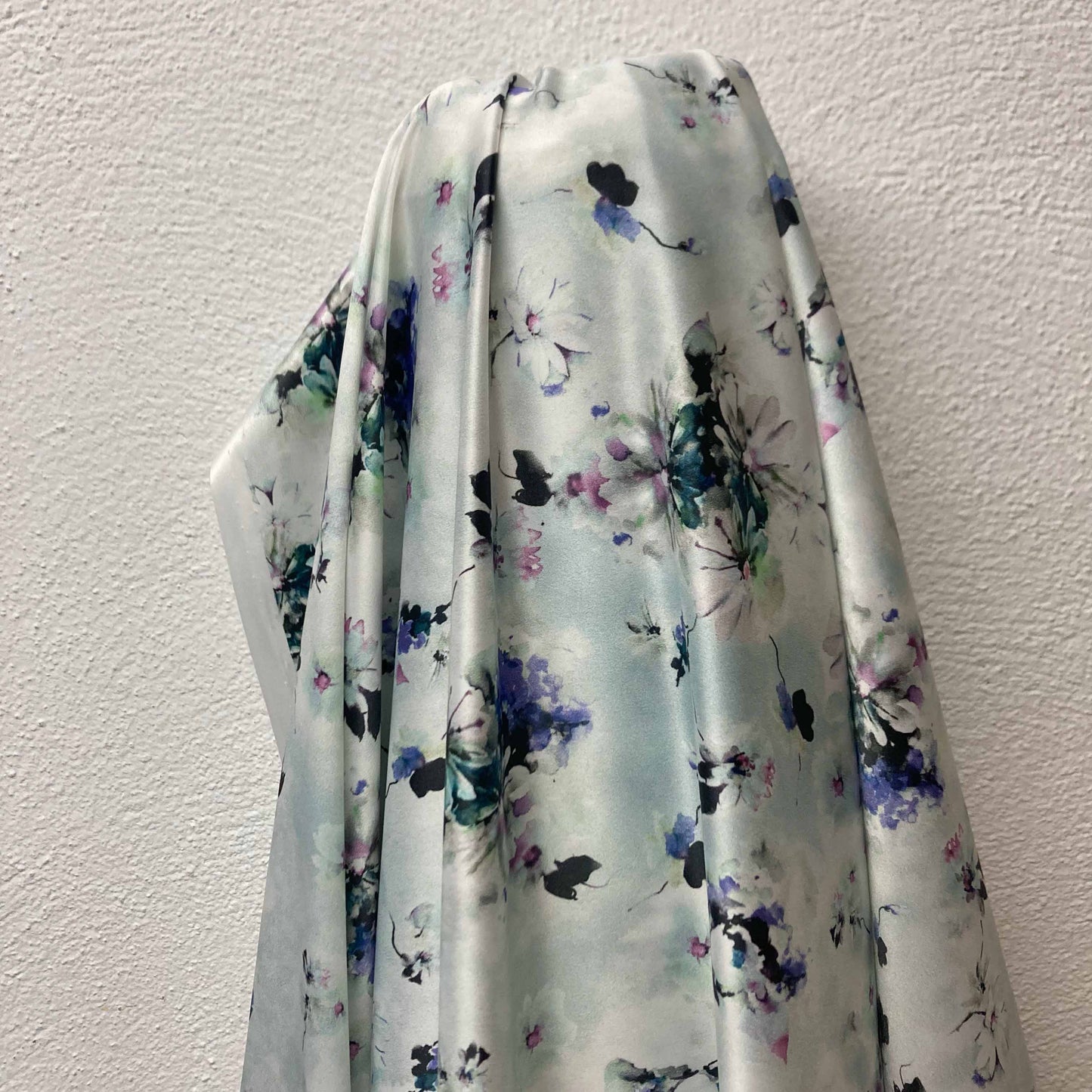 Stretch Satin Fabric - Off-white