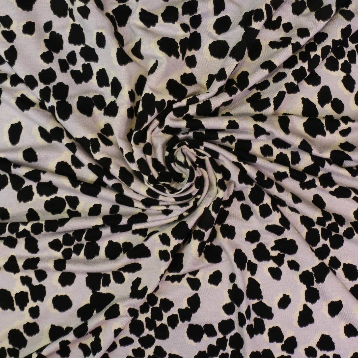 Viscose Jersey Fabric - Lilac, white, black