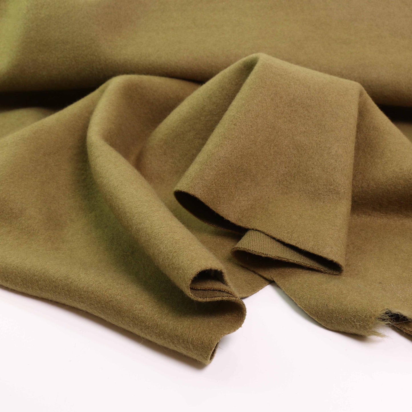 Faux Wool Fabric - Khaki, Burned orange, Taupe