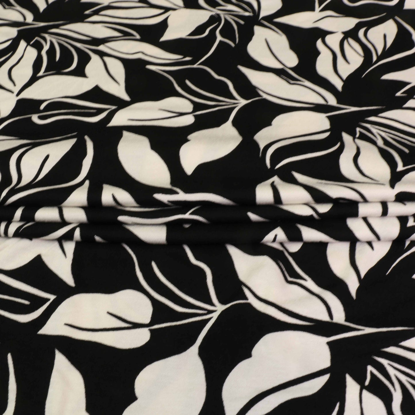 Viscose Jersey Fabric - Black, white