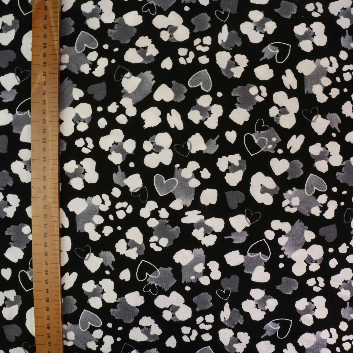 Viscose Jersey Fabric - Black, grey, white