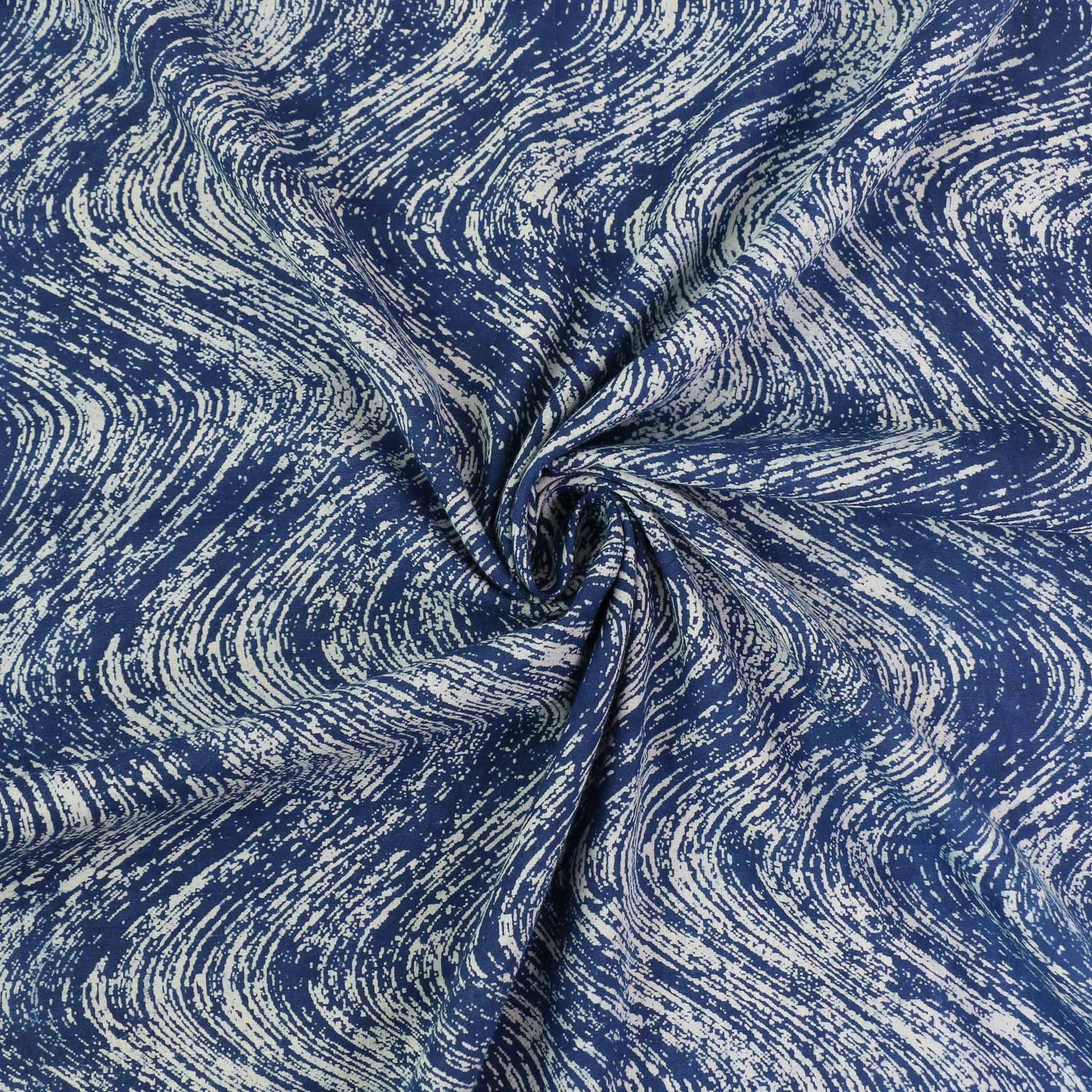 Cotton Voile - Indigo Hand block print