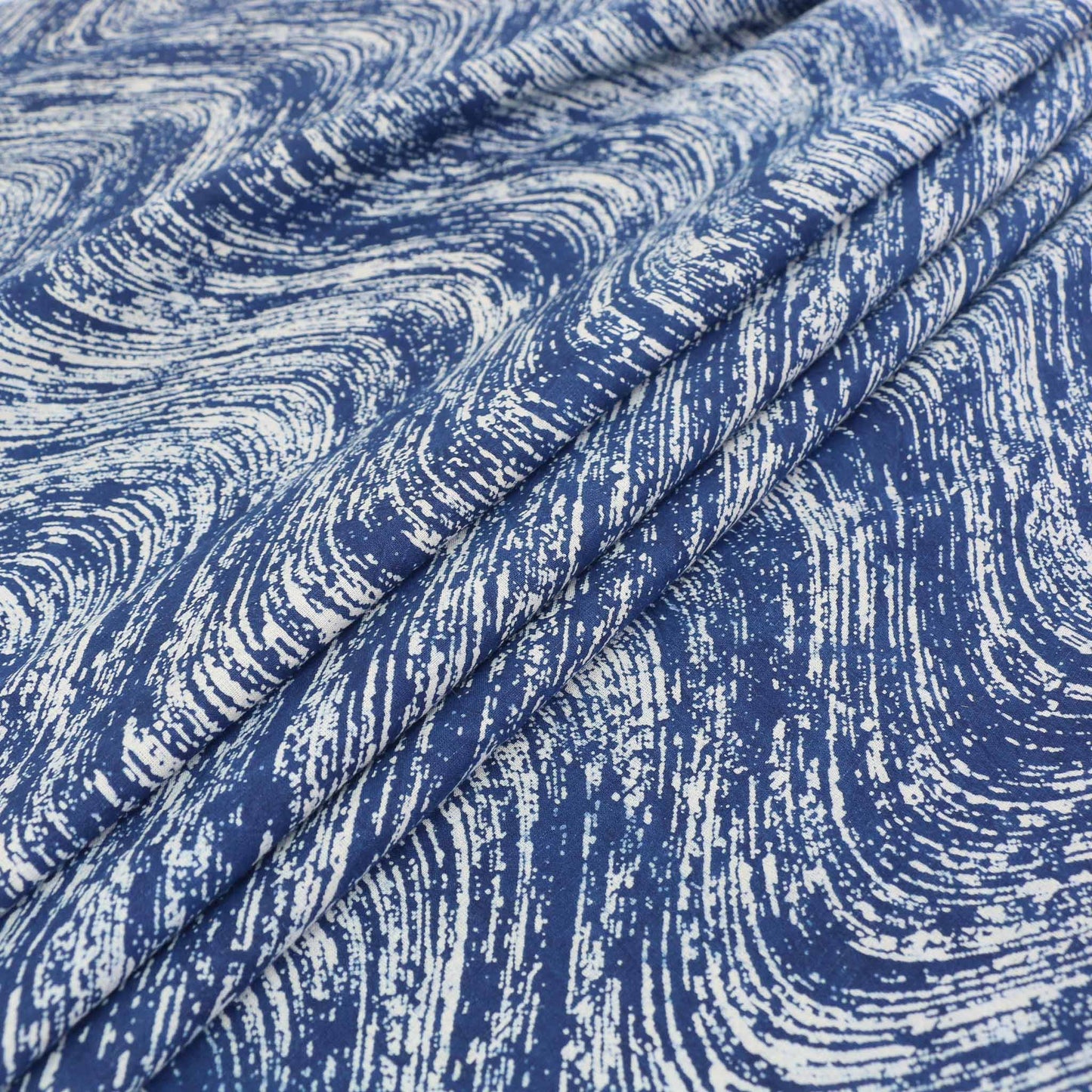Cotton Voile - Indigo Hand block print