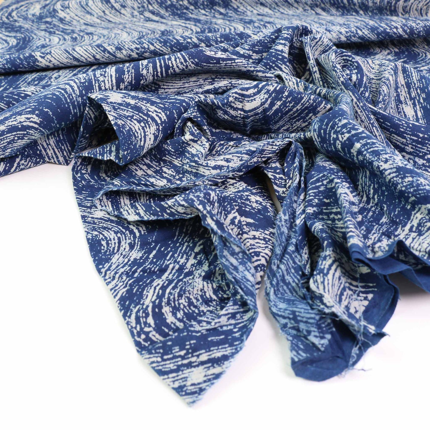 Cotton Voile - Indigo Hand block print