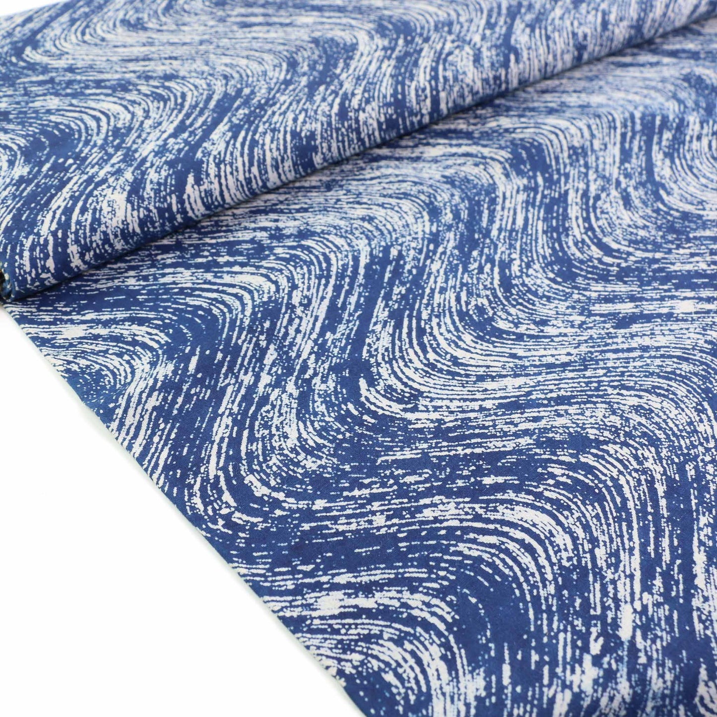Cotton Voile - Indigo Hand block print