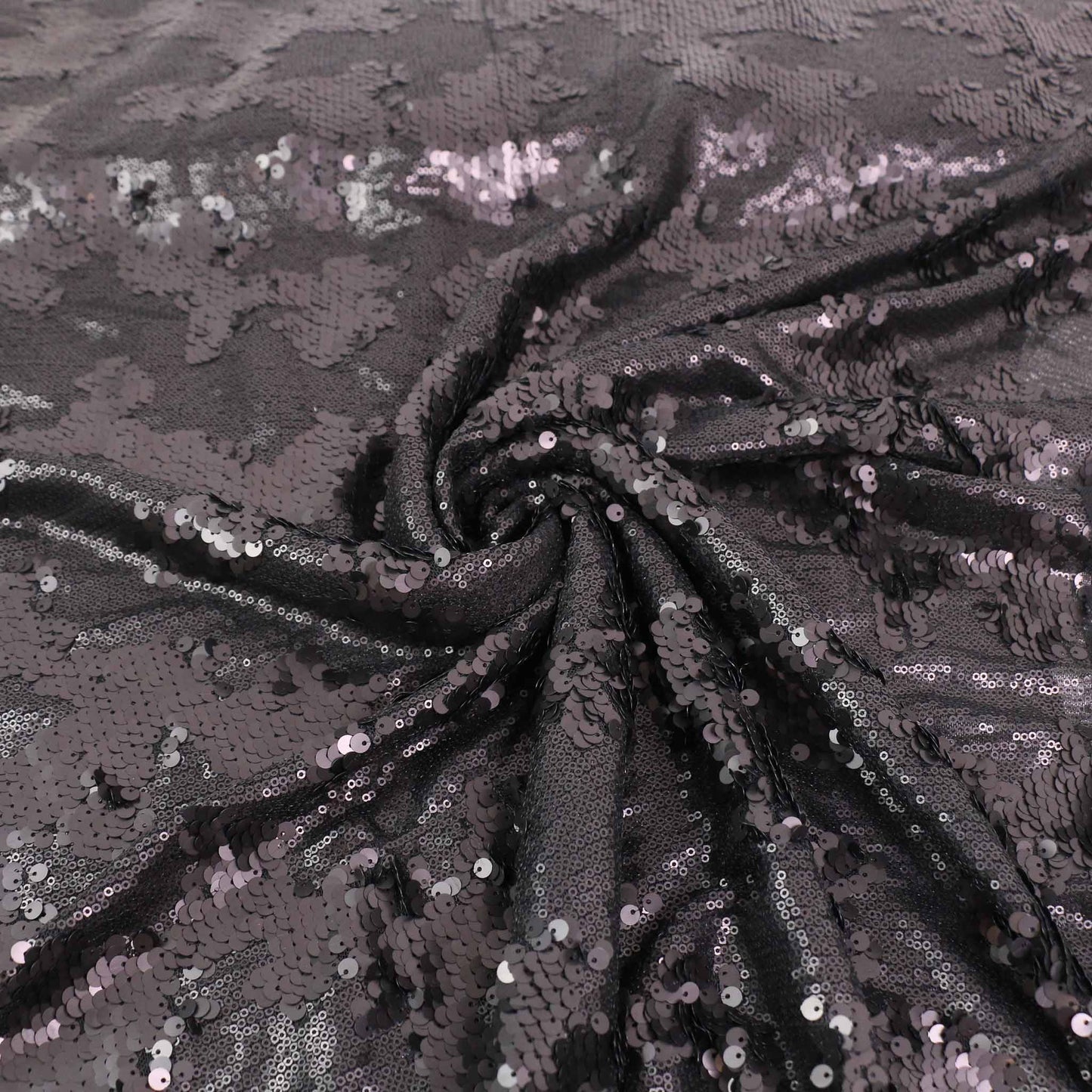 Sequin Fabric - Black, Mauve