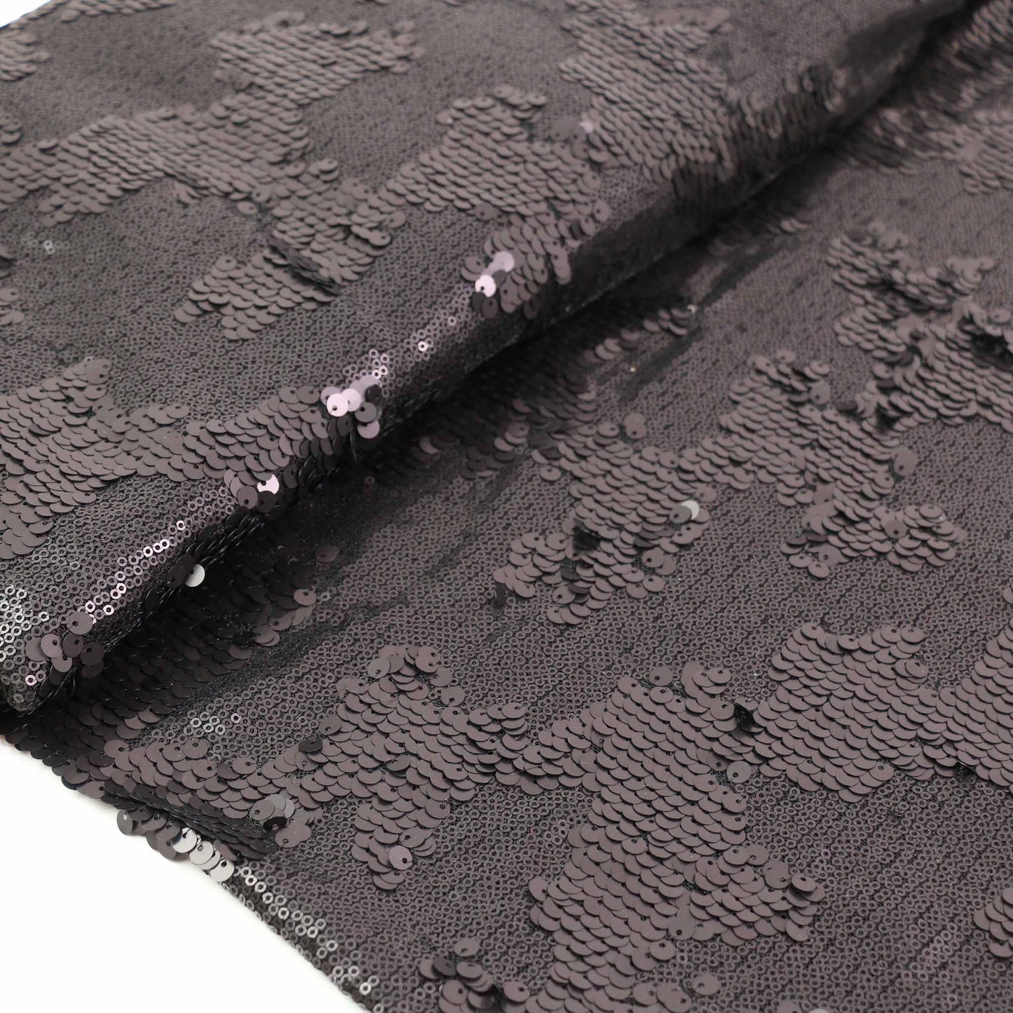 Sequin Fabric - Black, Mauve
