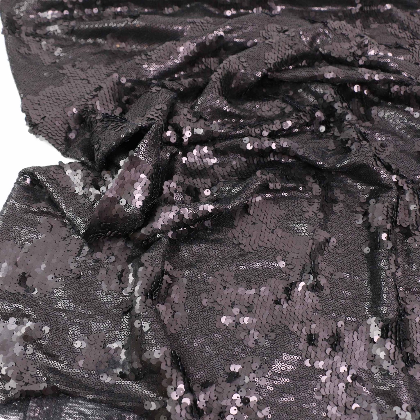 Sequin Fabric - Black, Mauve