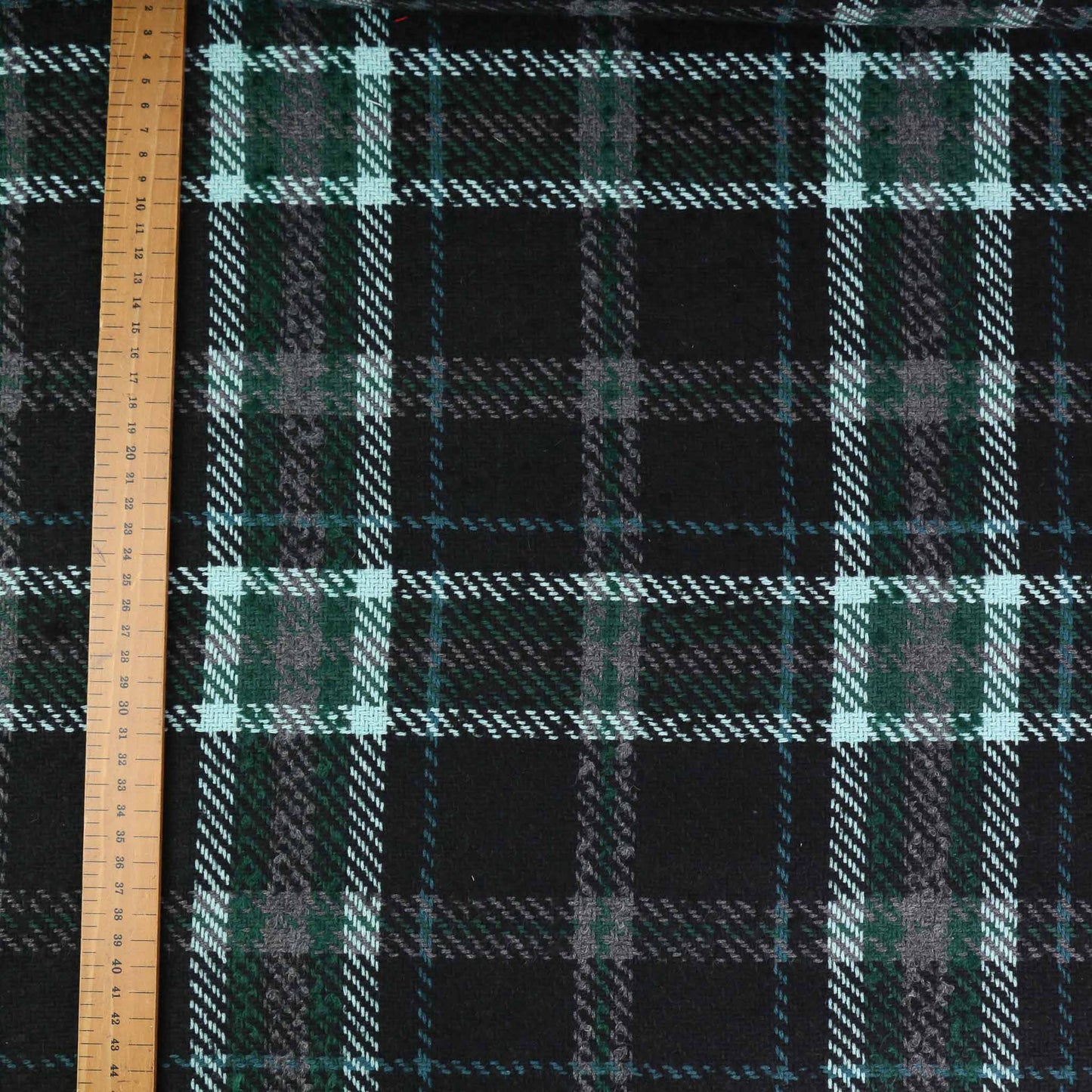 Boucle Fabric - Black, teal