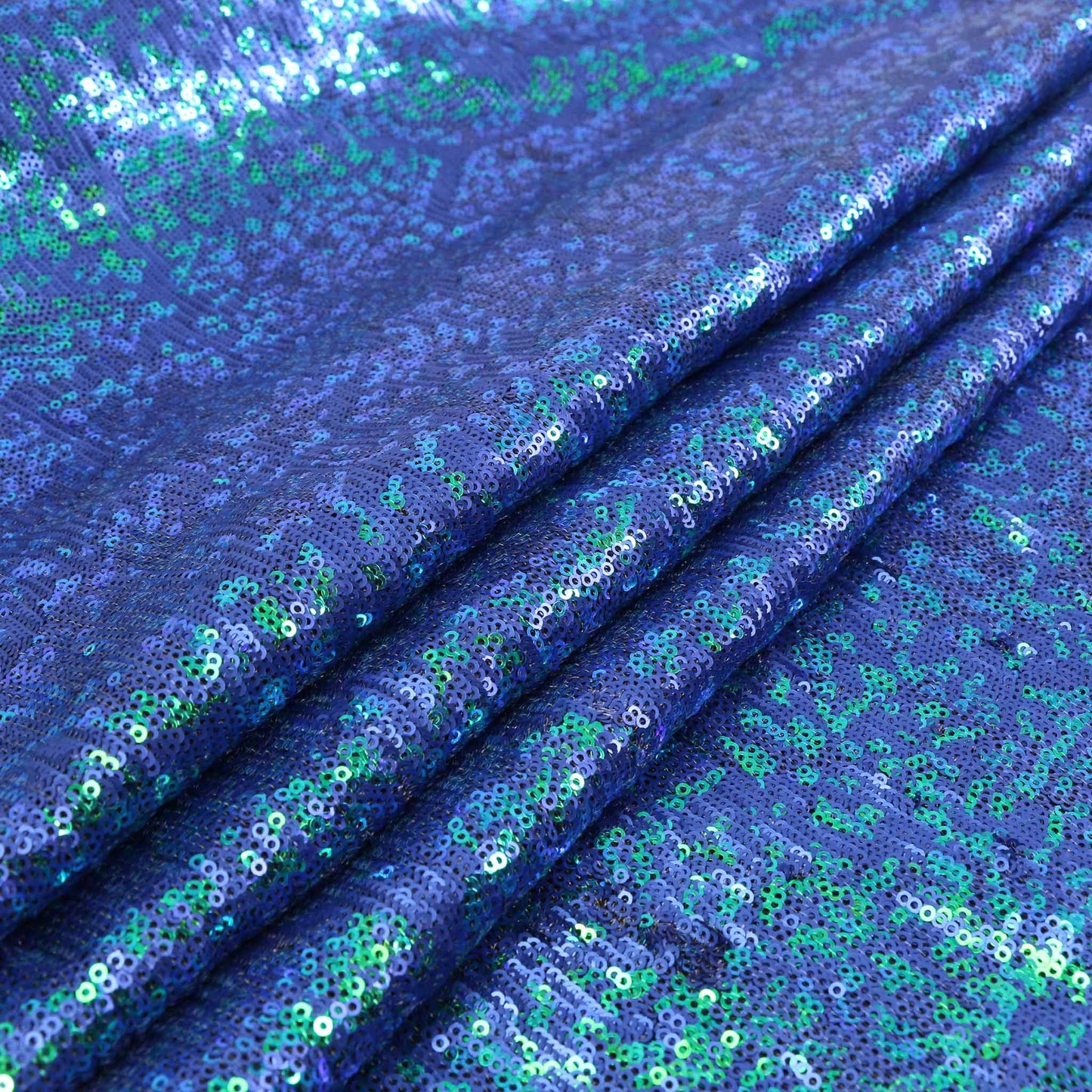 Sequin Fabric - Blue/Purple, Green