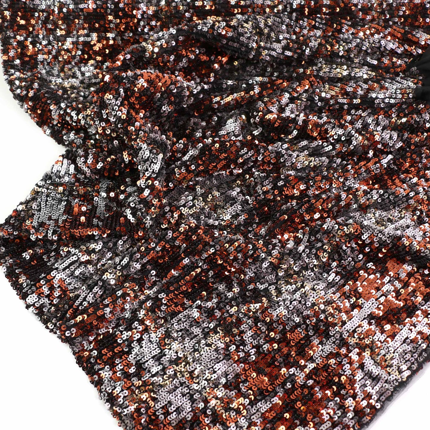 Sequin Fabric - Blue, Copper