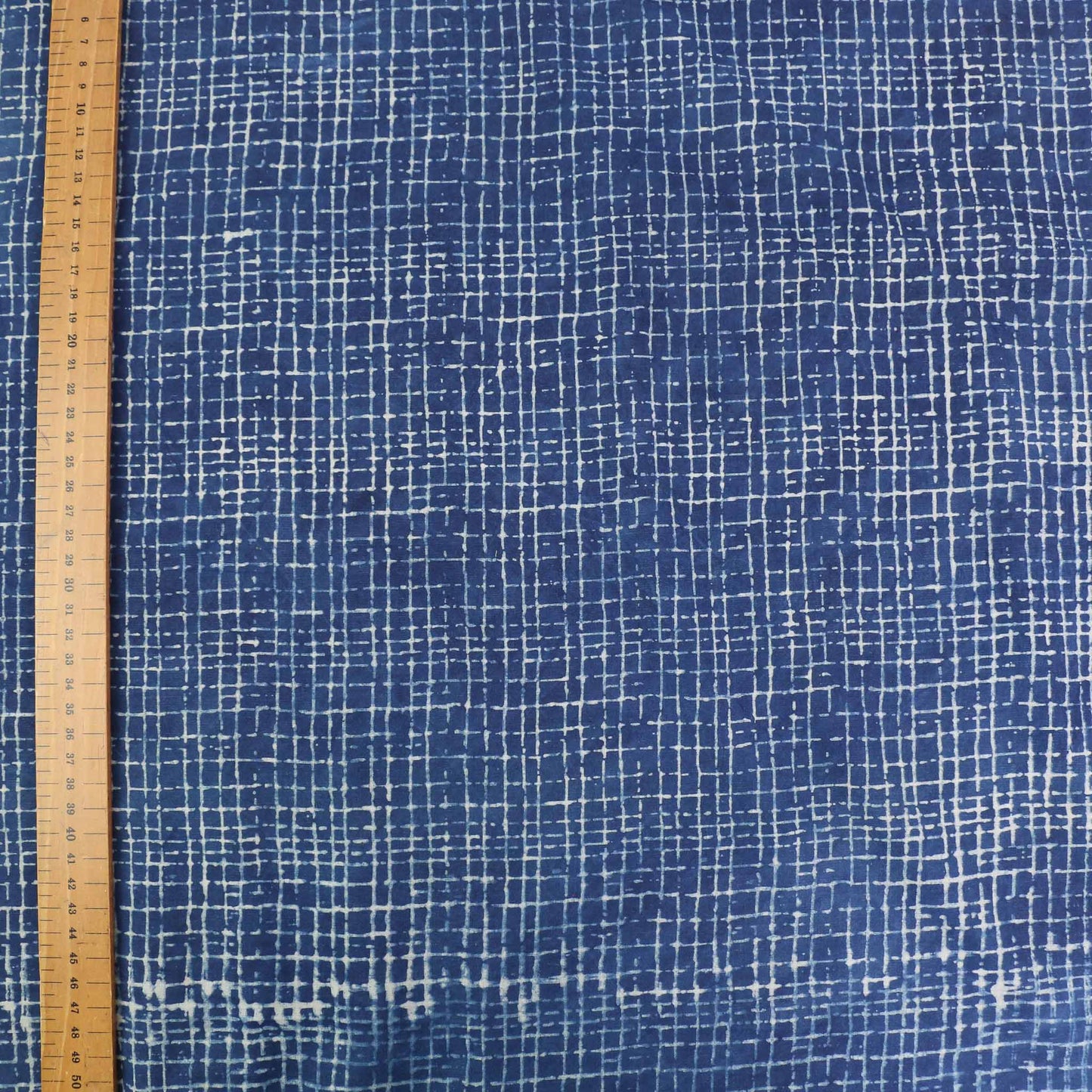 Cotton Voile - Indigo Hand block print