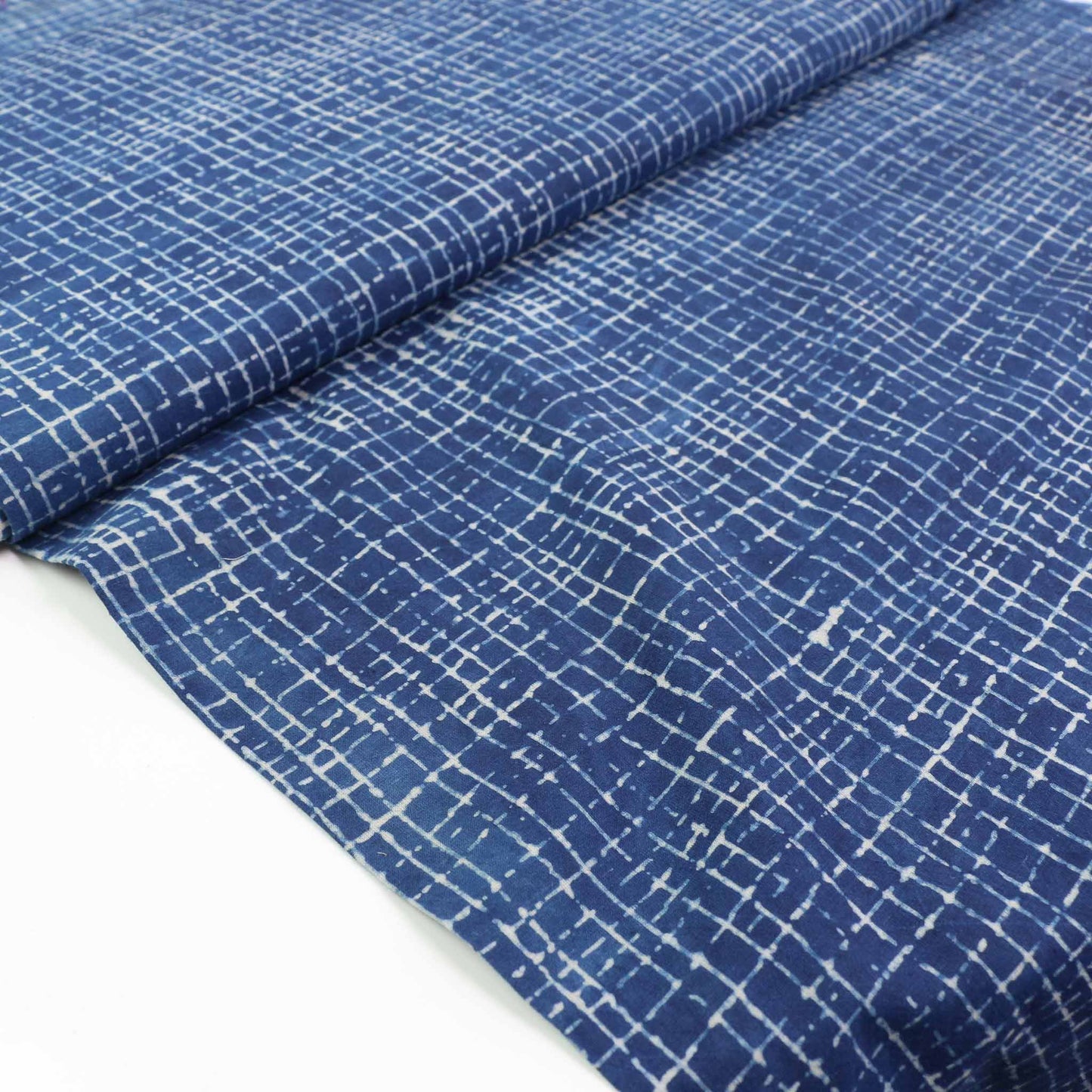 Cotton Voile - Indigo Hand block print