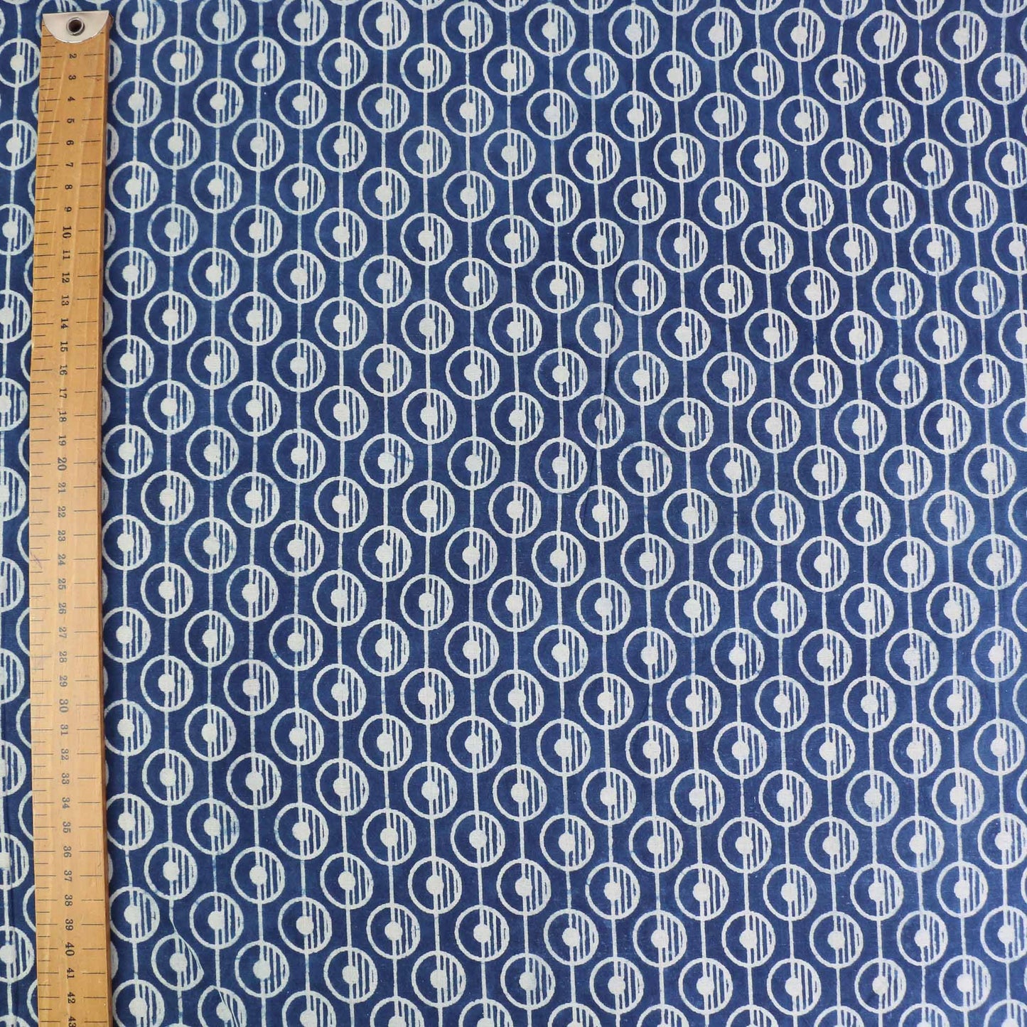 Cotton Voile - Indigo Hand block print