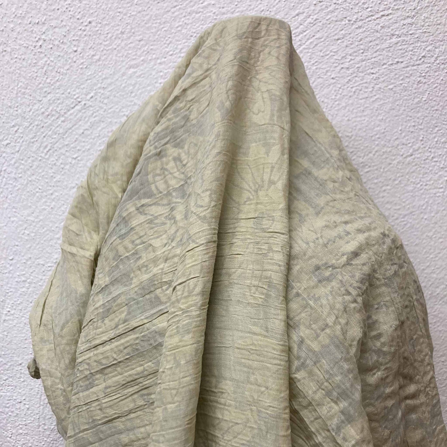 Crinkle Cotton blend Fabric - Beige