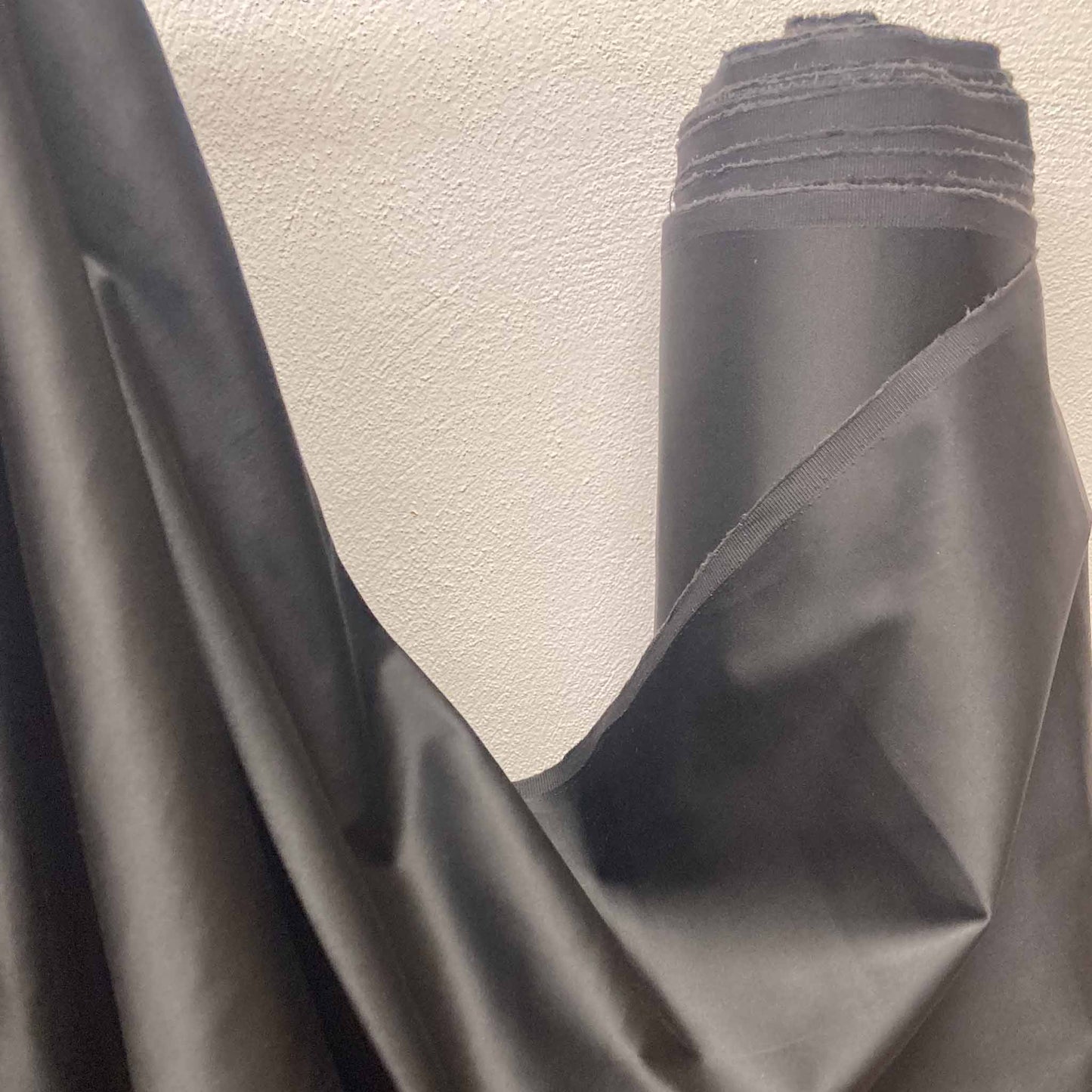 Stretch Satin Fabric - Black