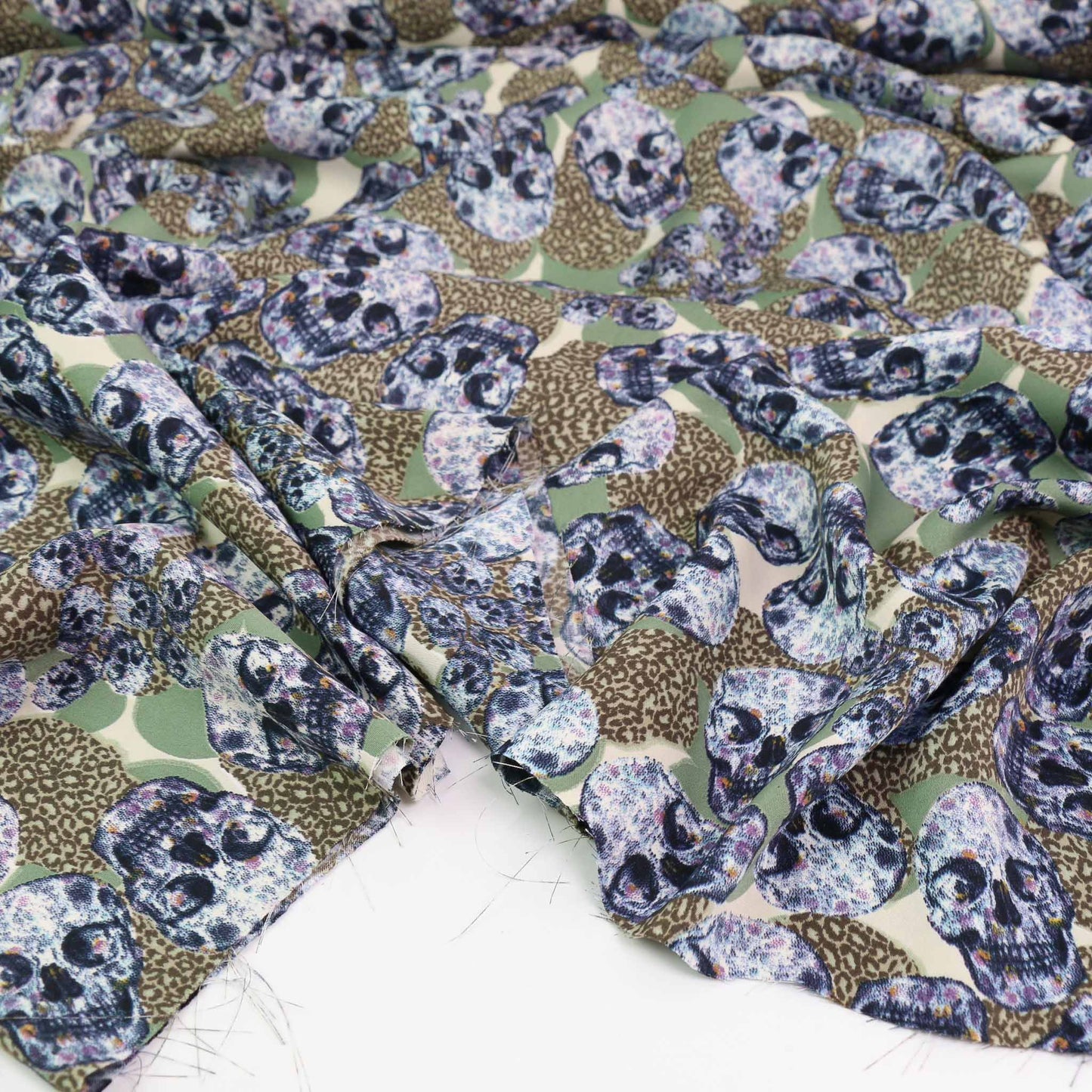 Royal Micro Satin Fabric - Beige, blue, purple