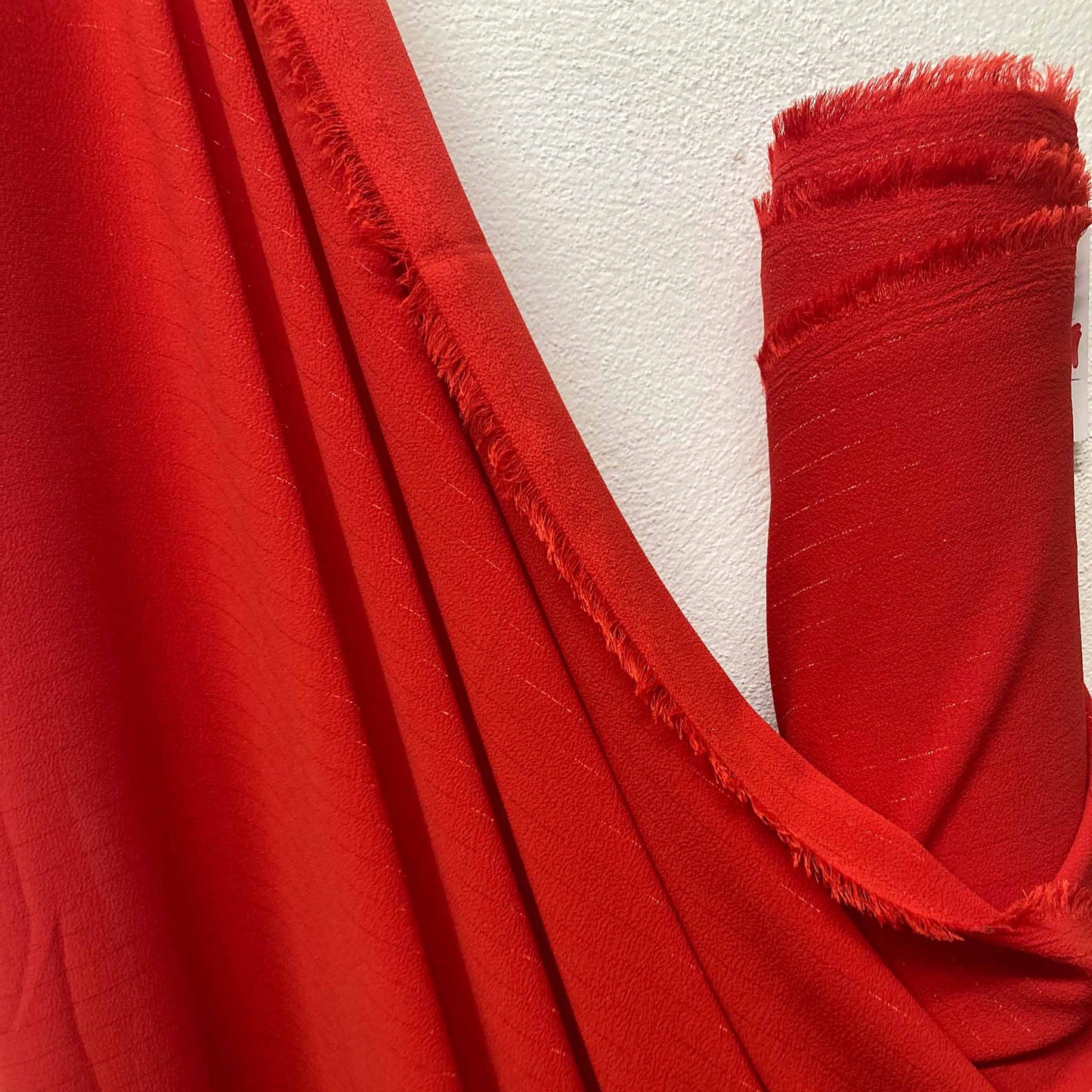 Bubble Crepe Fabric - Red
