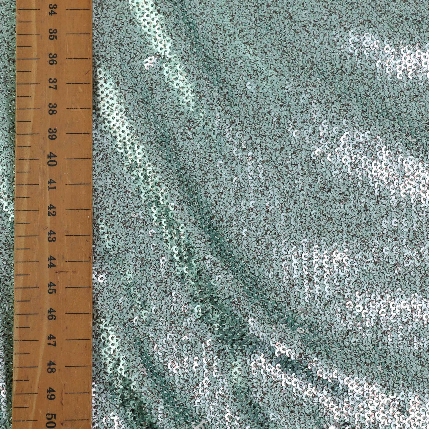 Flip Sequin Fabric - Mint Green, Silver