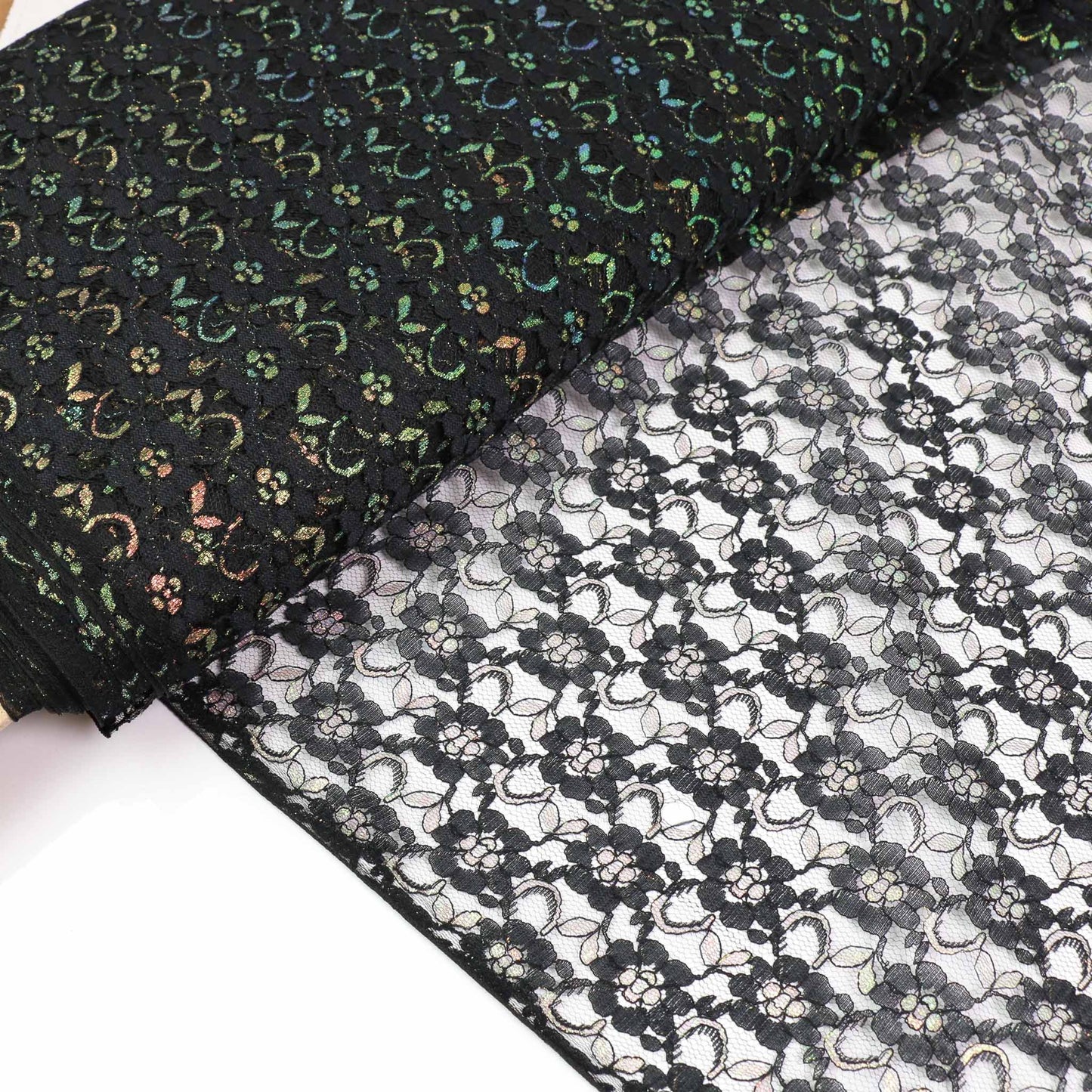 Lace - Black, iridescent