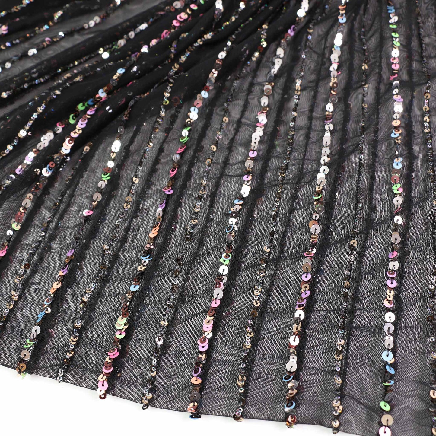Sequin Fabric - Black, Champagne