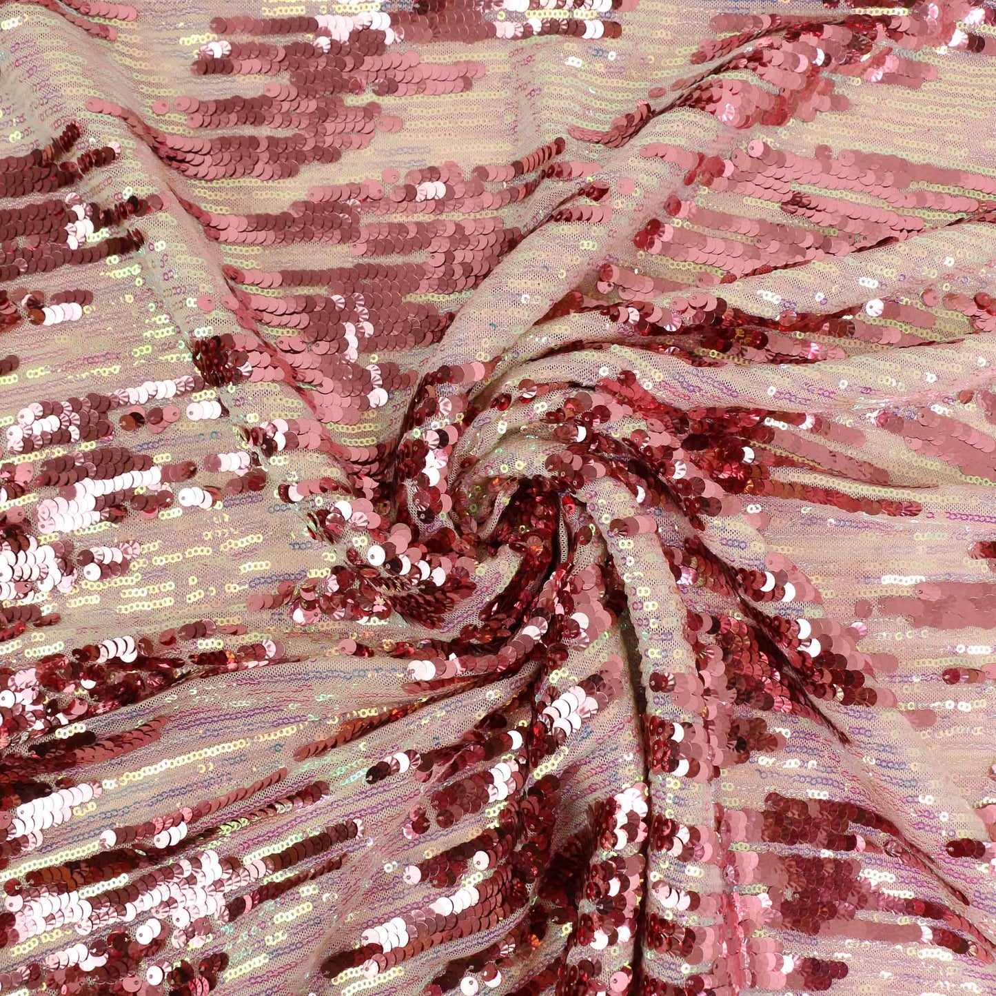 Stretchy Sequin Fabric - Blue, Pink, iridescent