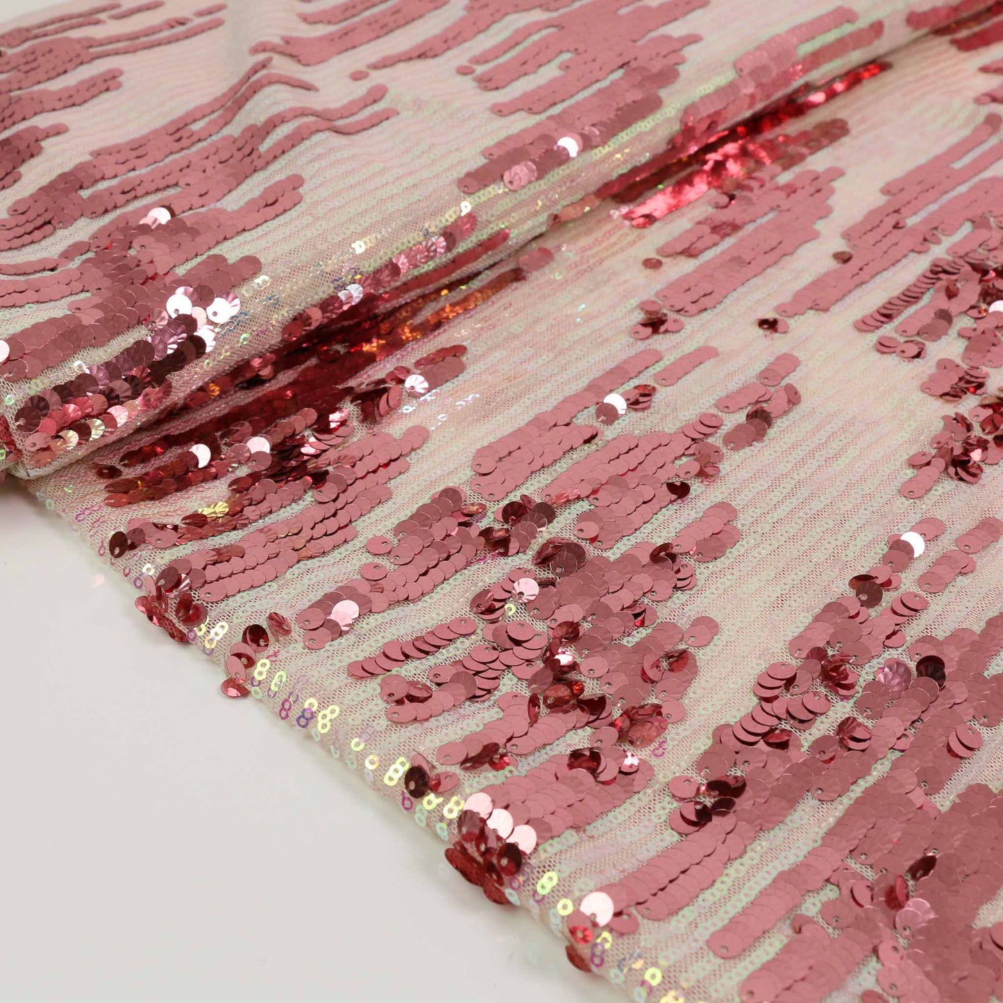 Stretchy Sequin Fabric - Blue, Pink, iridescent
