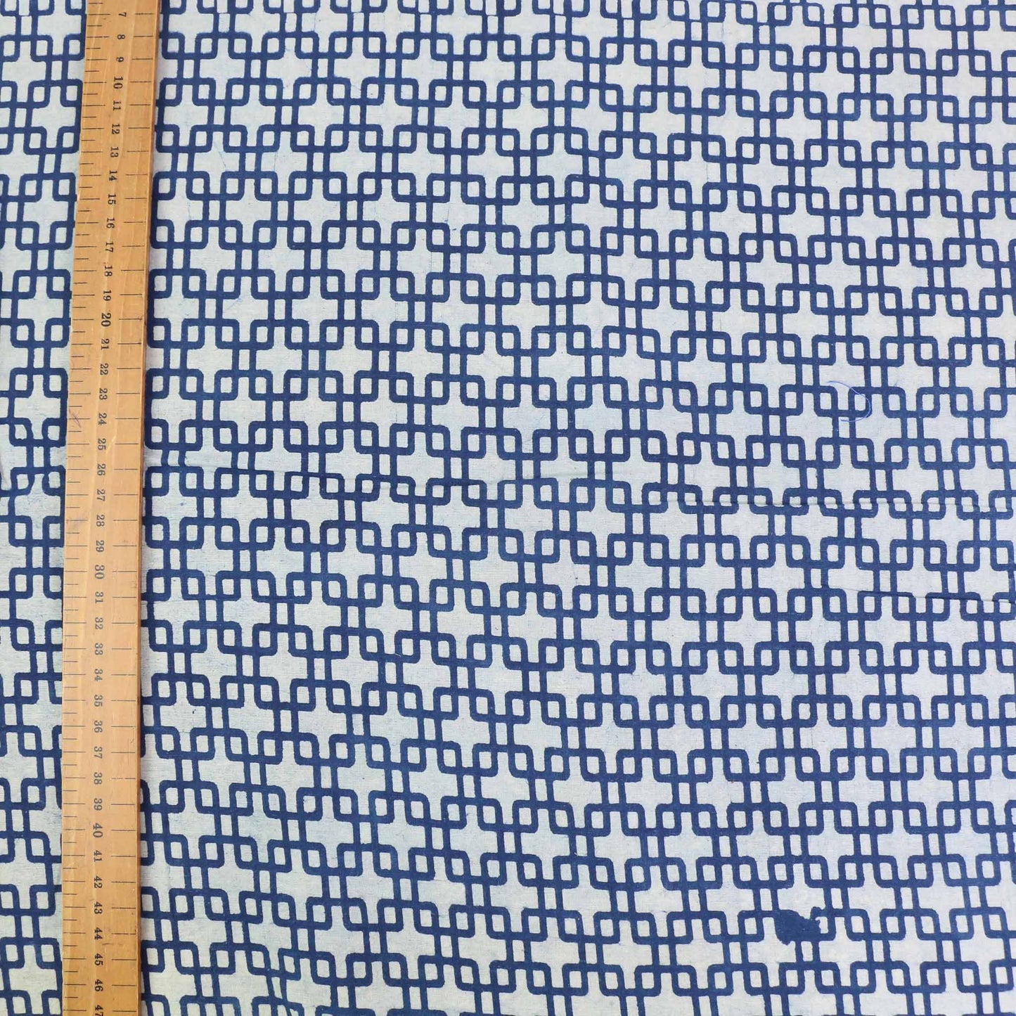 Cotton Voile - Indigo Hand block print