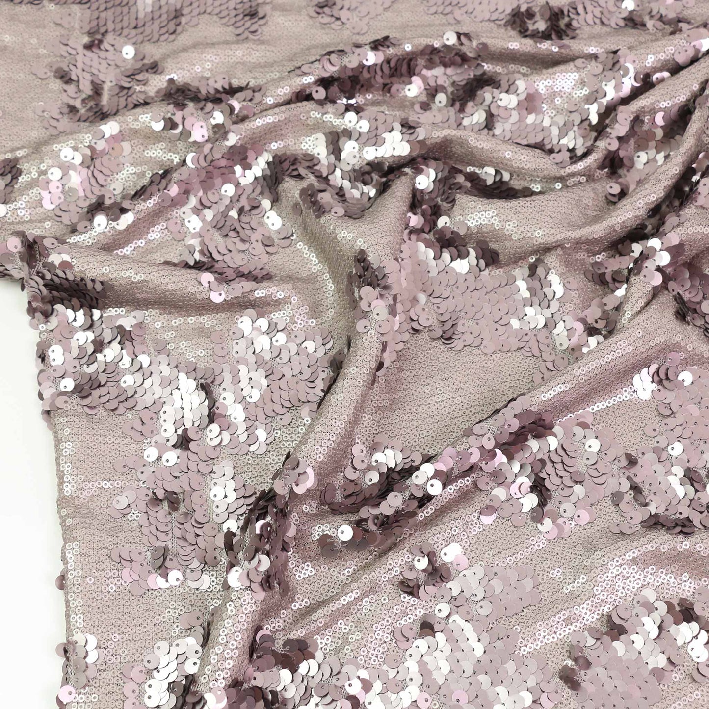 Sequin Fabric - Black, Mauve
