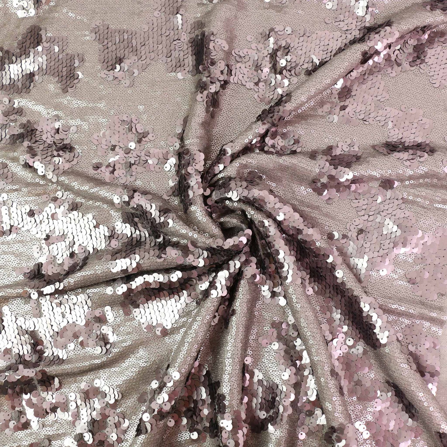 Sequin Fabric - Black, Mauve