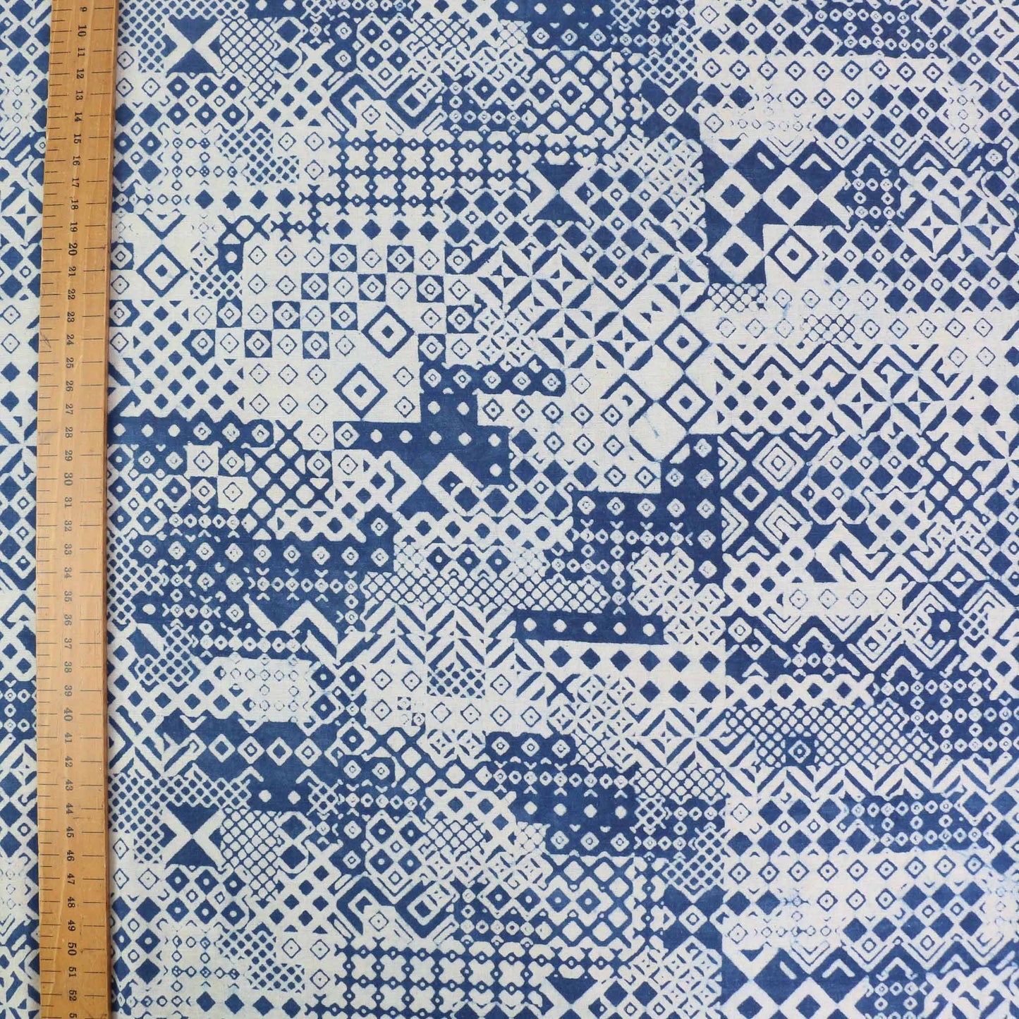 Cotton Voile - Indigo Hand block print