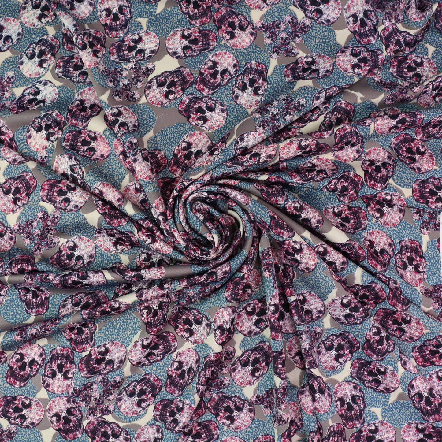Royal Micro Satin Fabric - Beige, blue, purple