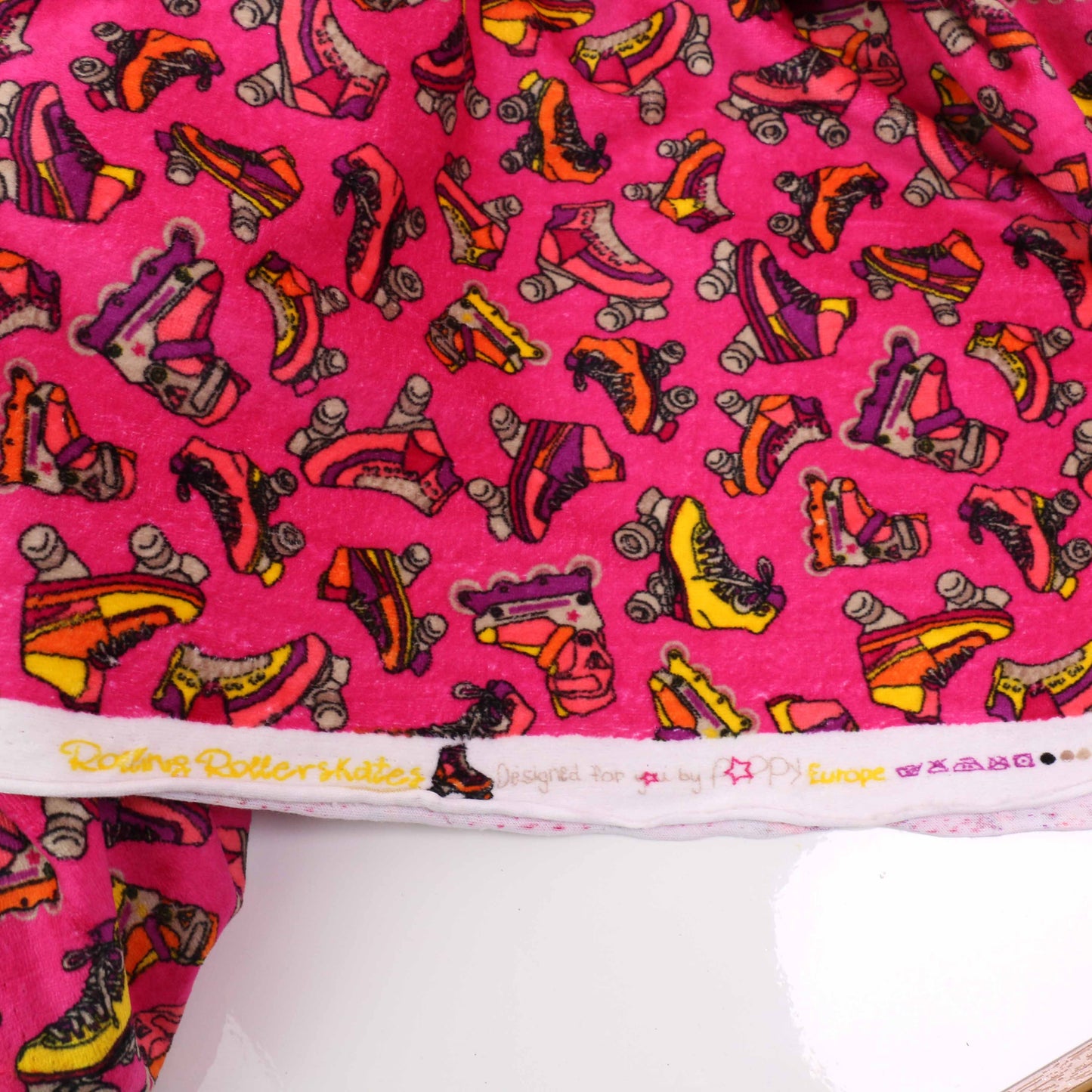 Cotton Velour - Pink, Beige, black