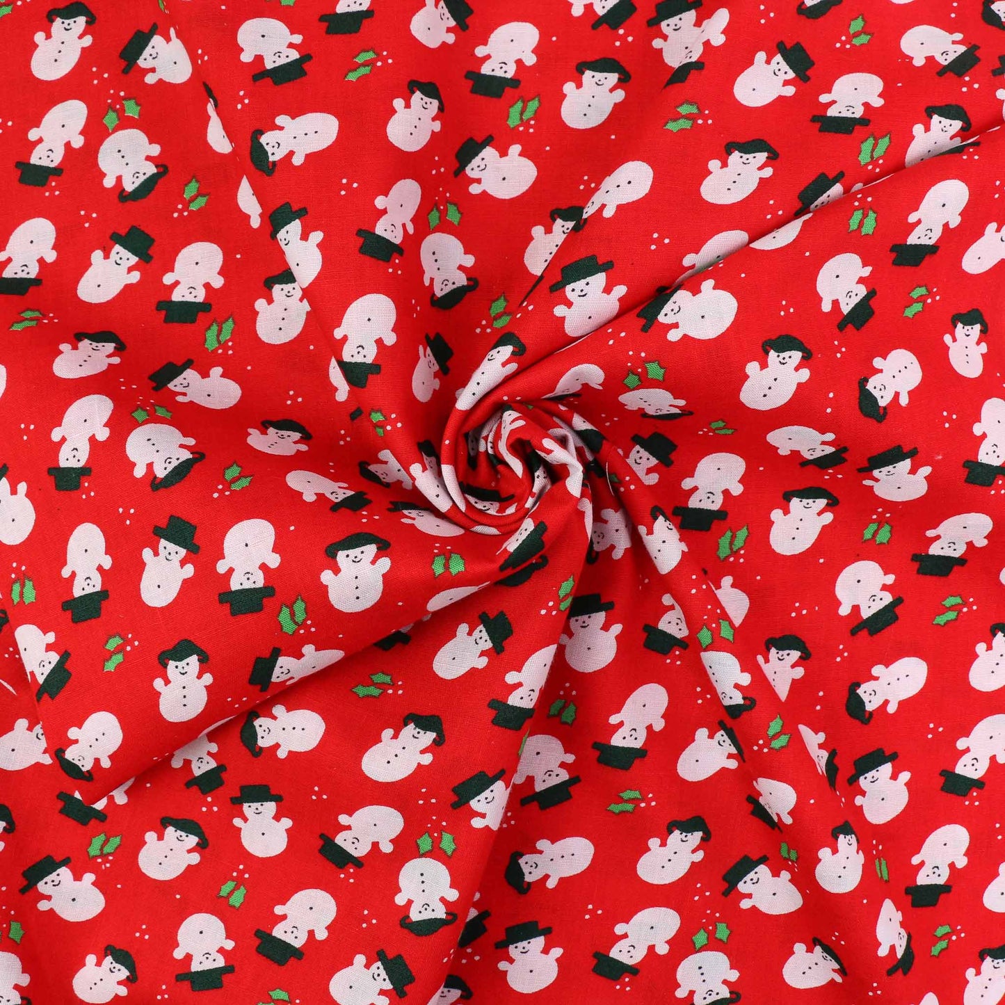 Vintage 100% Cotton Fabric - Red