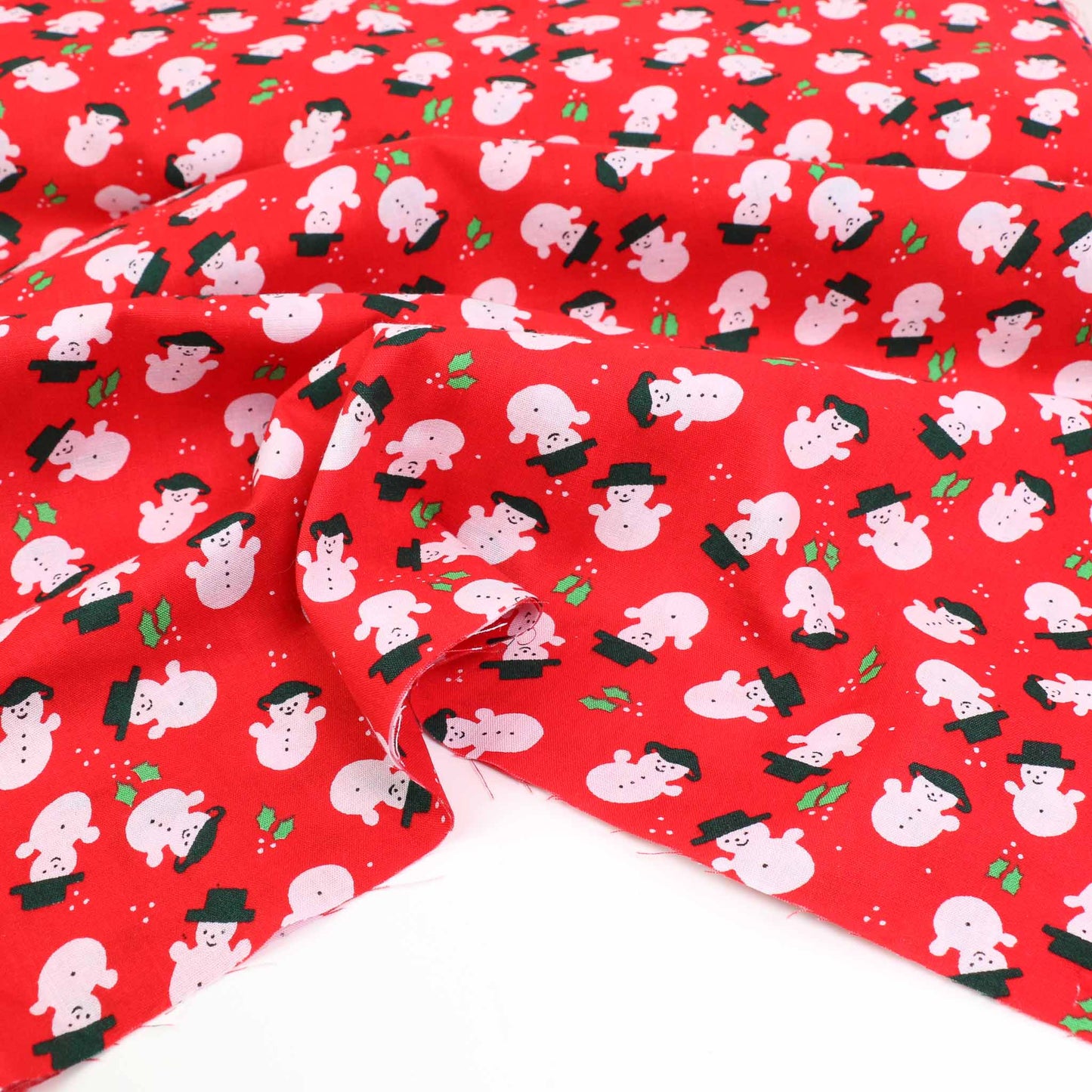 Vintage 100% Cotton Fabric - Red