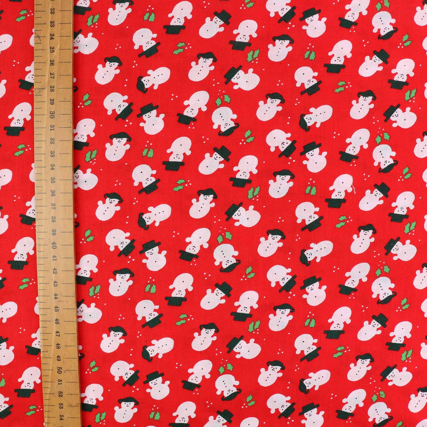 Vintage 100% Cotton Fabric - Red