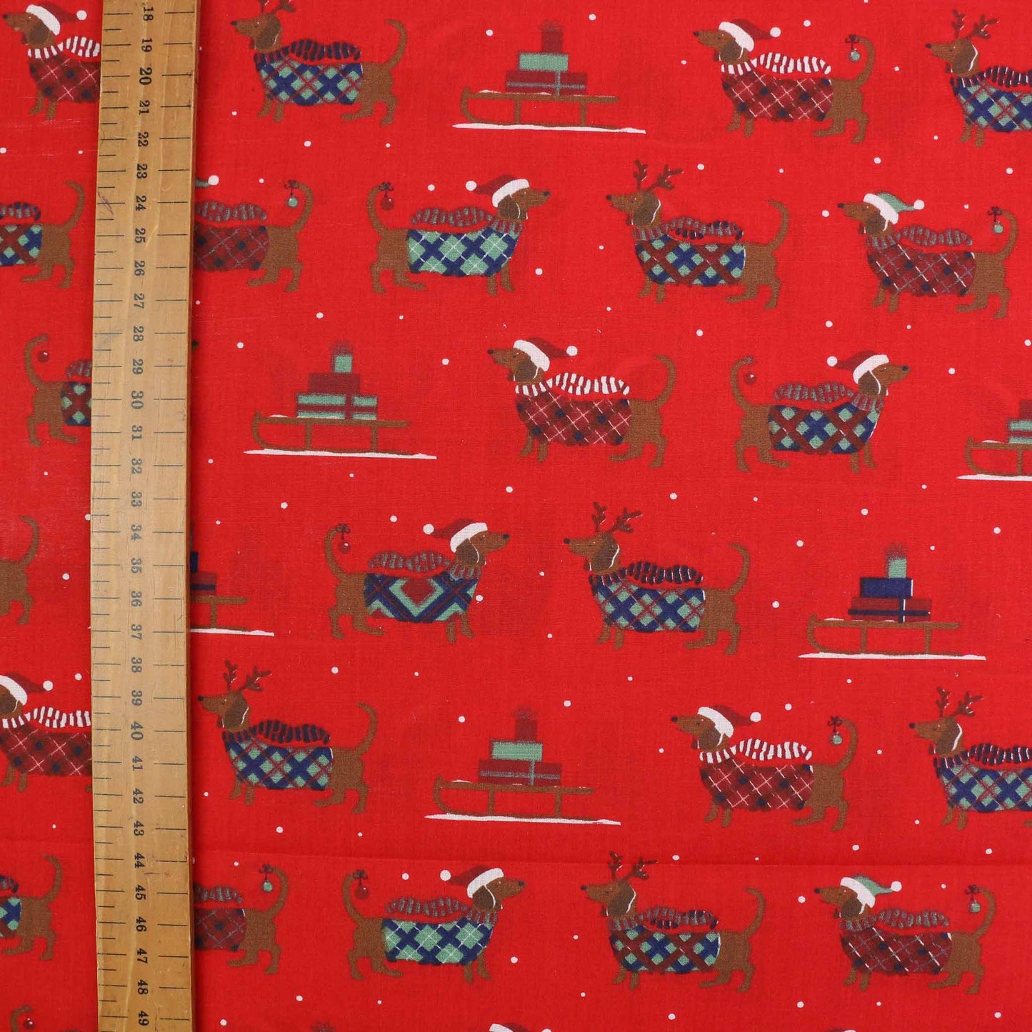 PolyCotton Poplin Fabric - Red