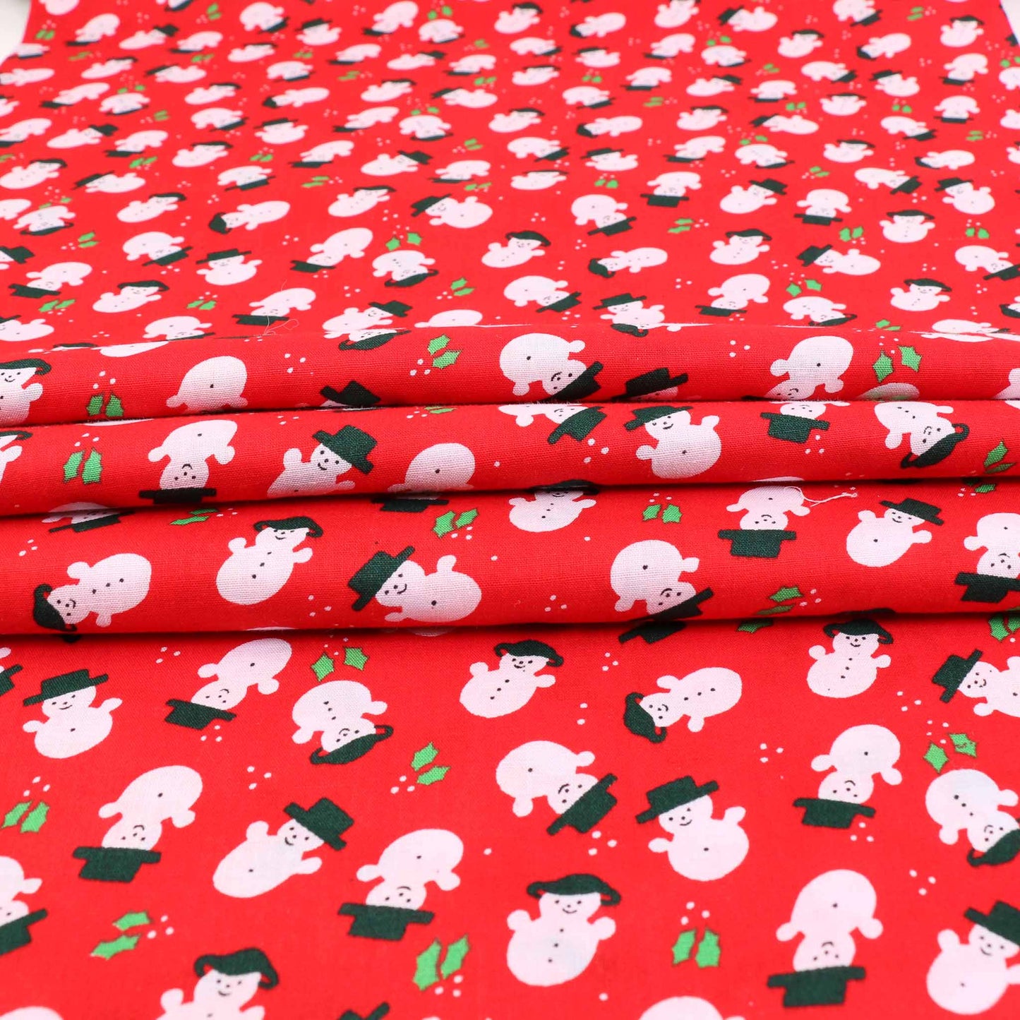Vintage 100% Cotton Fabric - Red