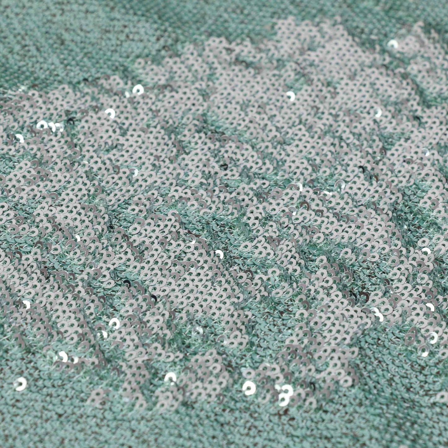 Flip Sequin Fabric - Mint Green, Silver