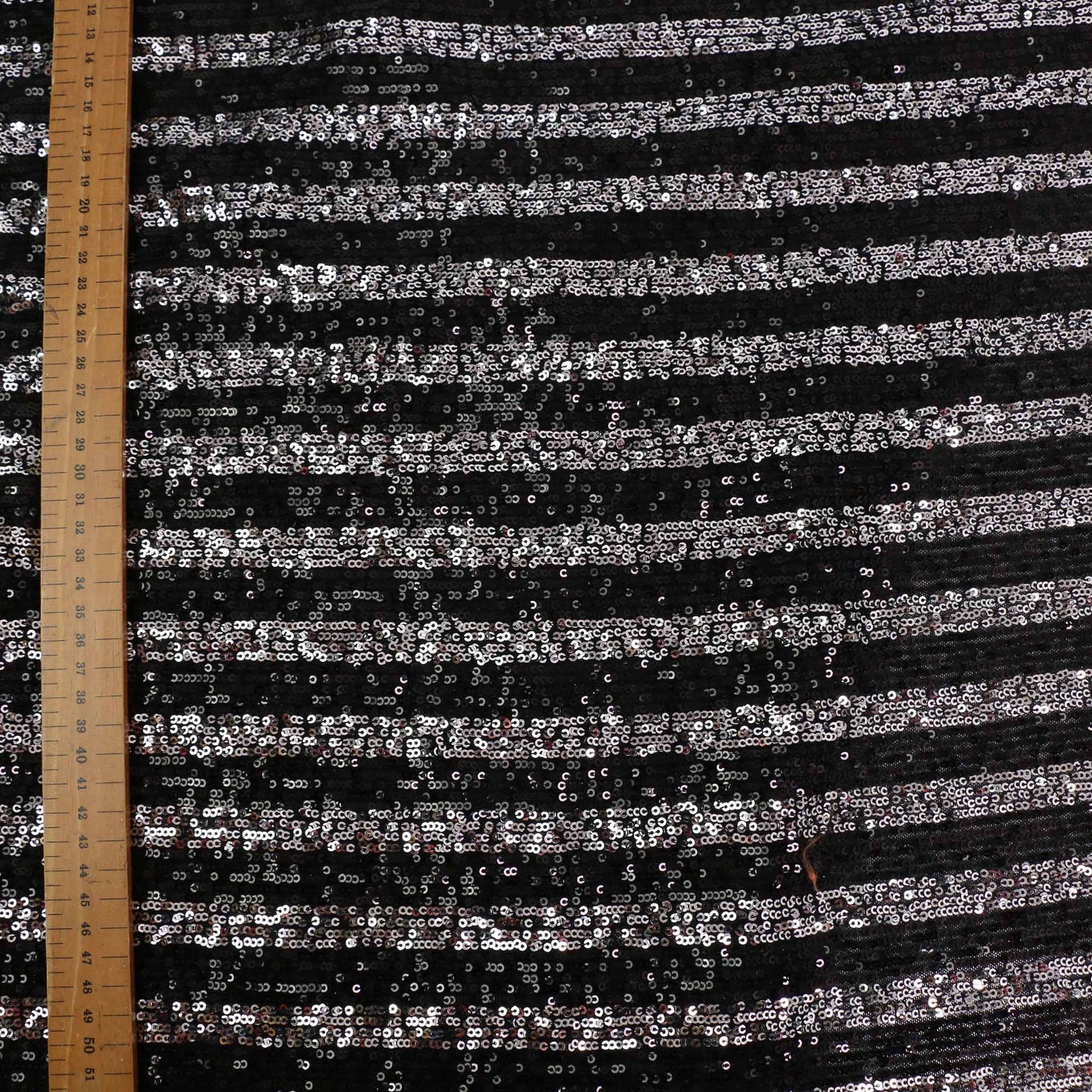 Sequin Fabric - Silver, black