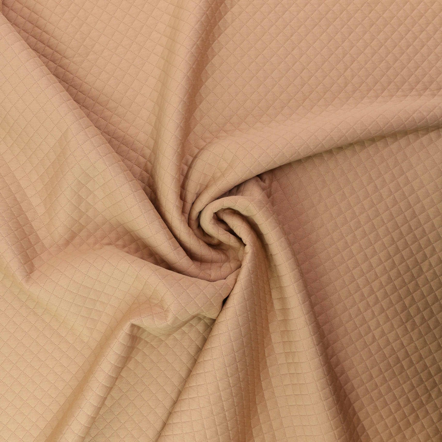 Quilted Jersey Fabric - Light beige diamond