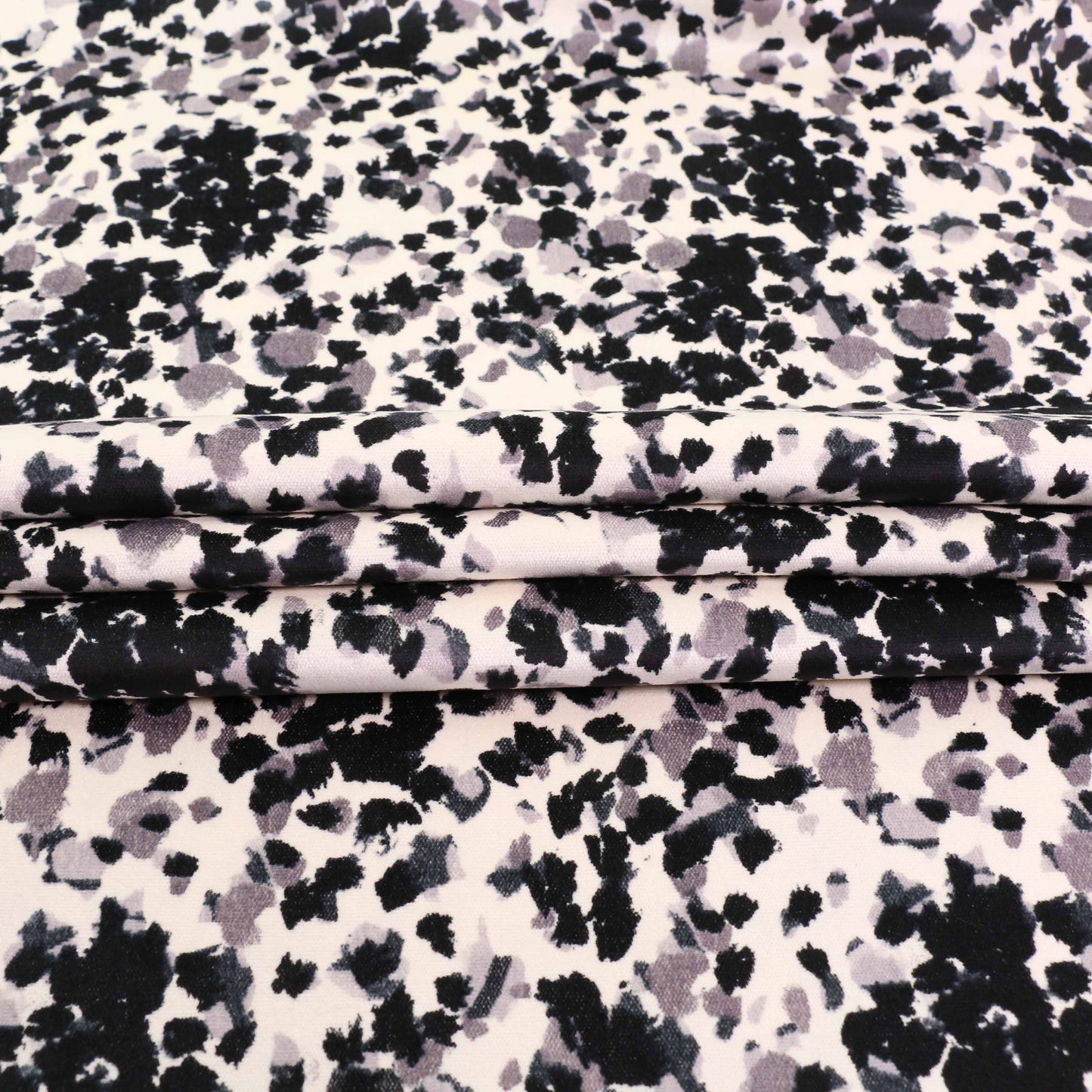 Cotton Velvet fabric - White, black, grey