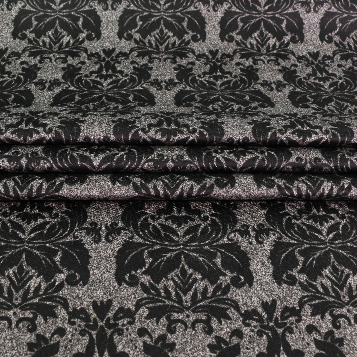 Cotton Velvet fabric - Black, grey