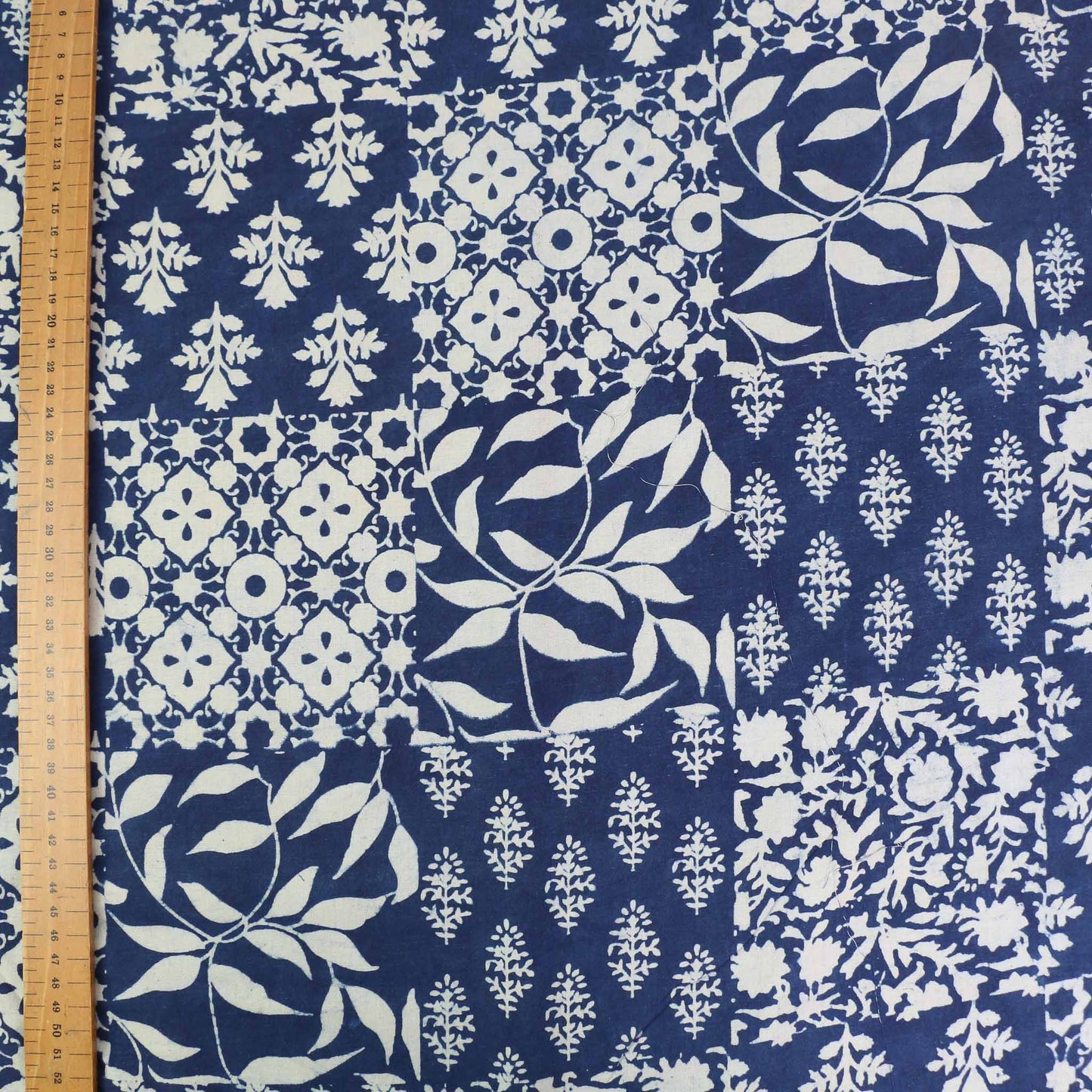 Cotton Voile - Indigo Hand block print
